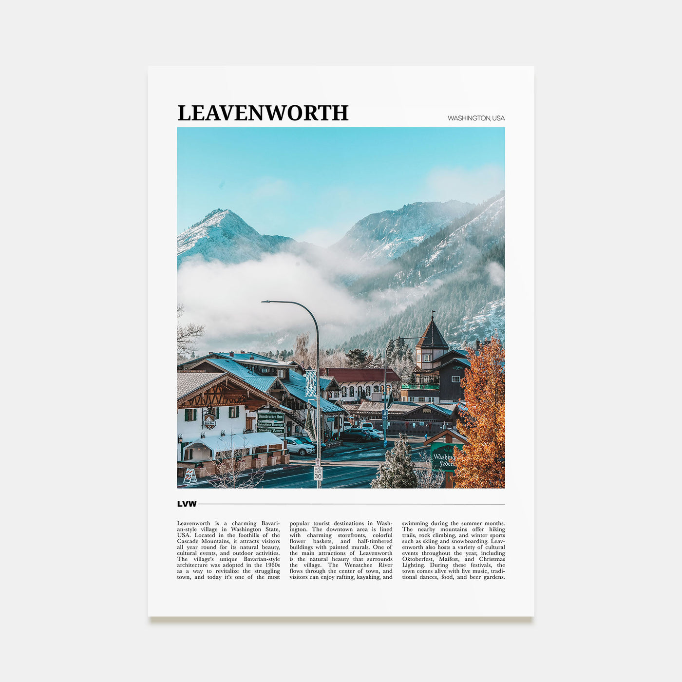 Leavenworth Travel Color Poster