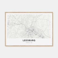 Leesburg Map Landscape Poster
