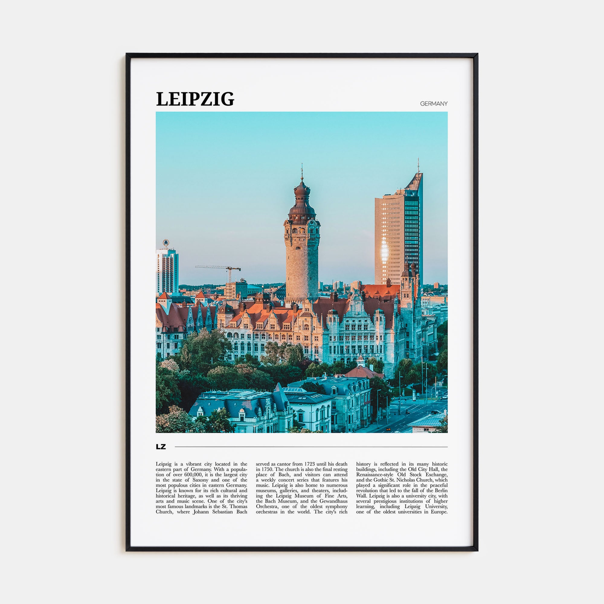 Leipzig Travel Color Poster