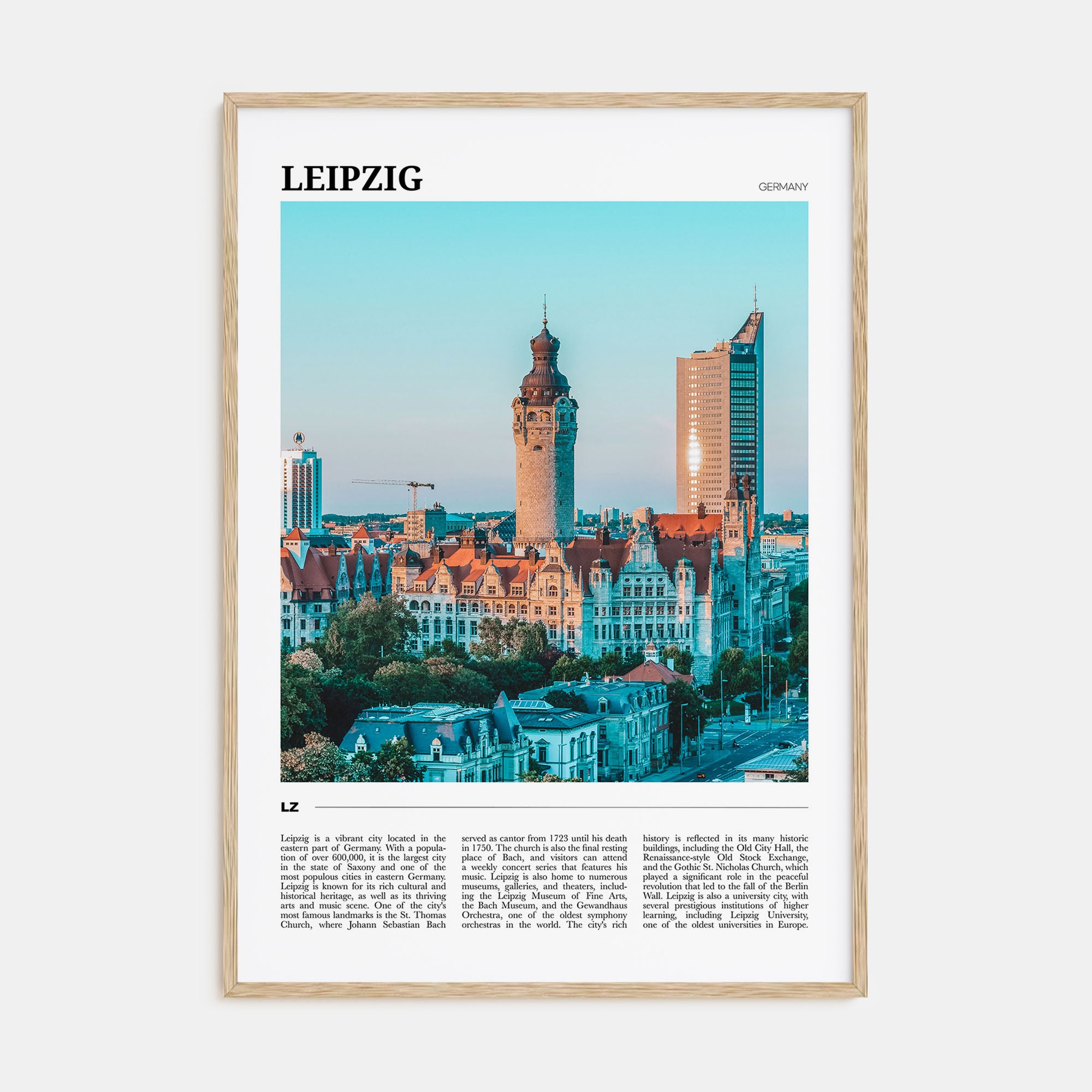 Leipzig Travel Color Poster