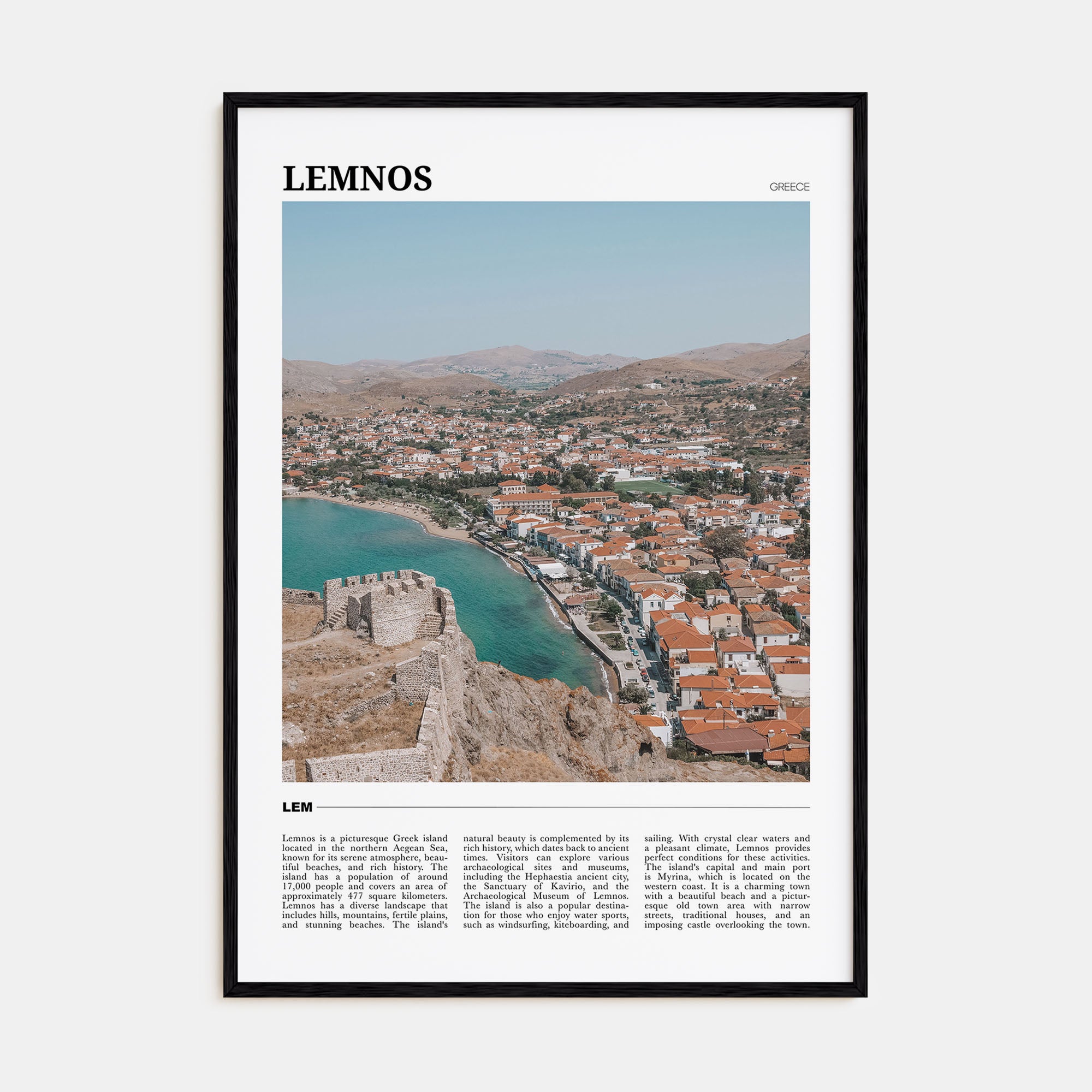 Lemnos Travel Color Poster