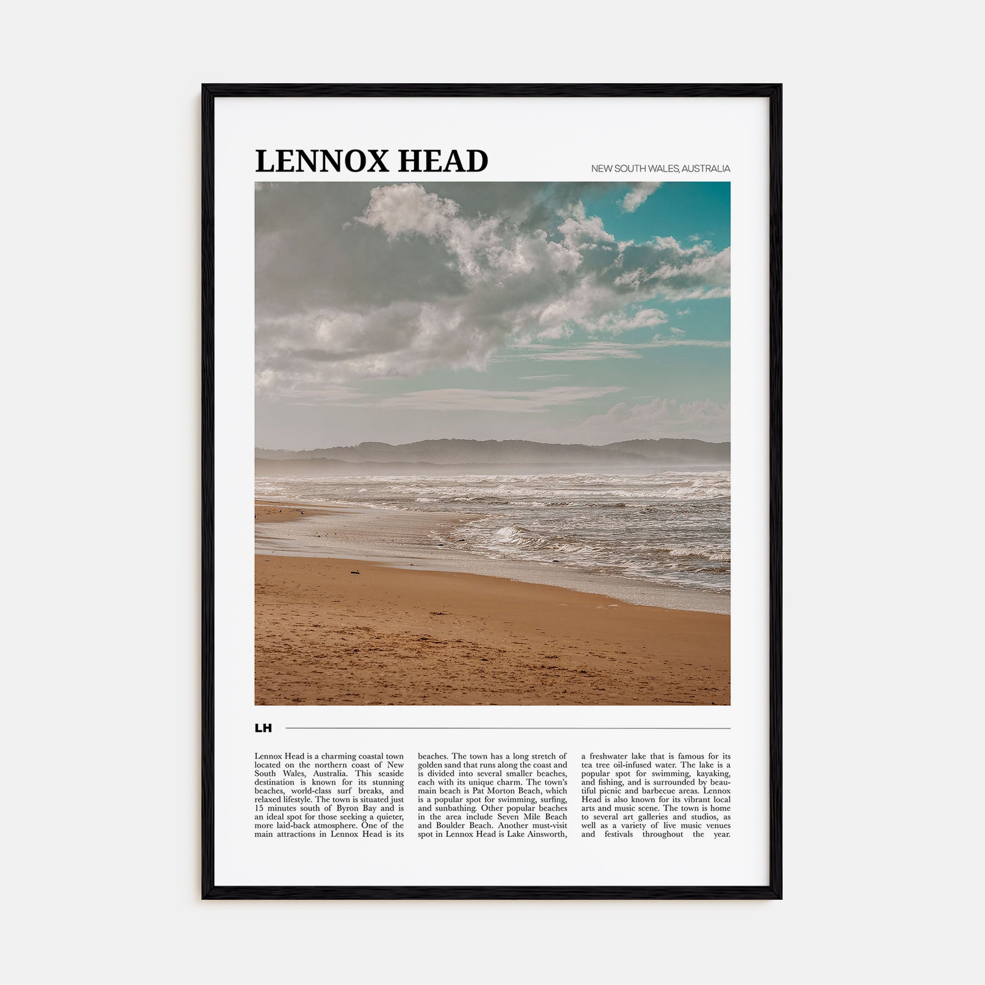 Lennox Head Travel Color Poster