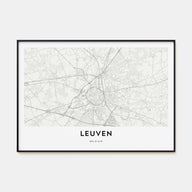 Leuven Map Landscape Poster