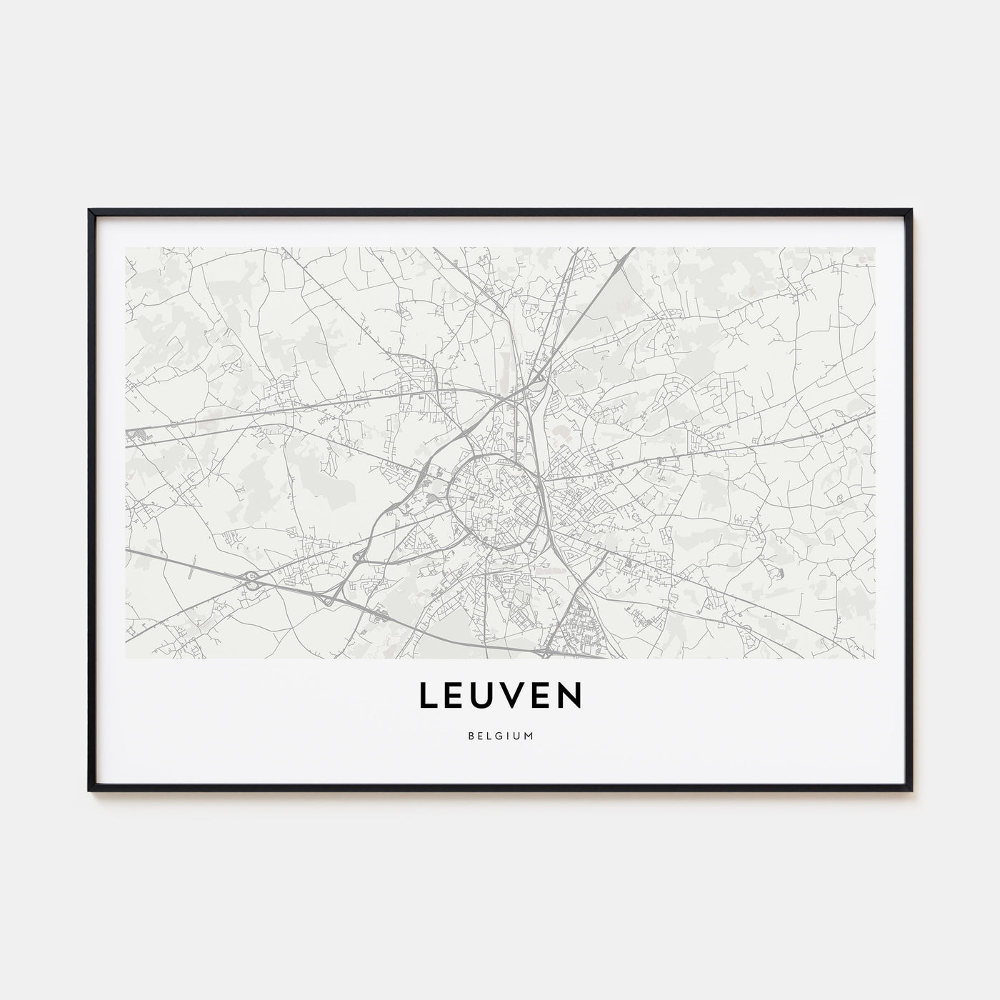 Leuven Map Landscape Poster