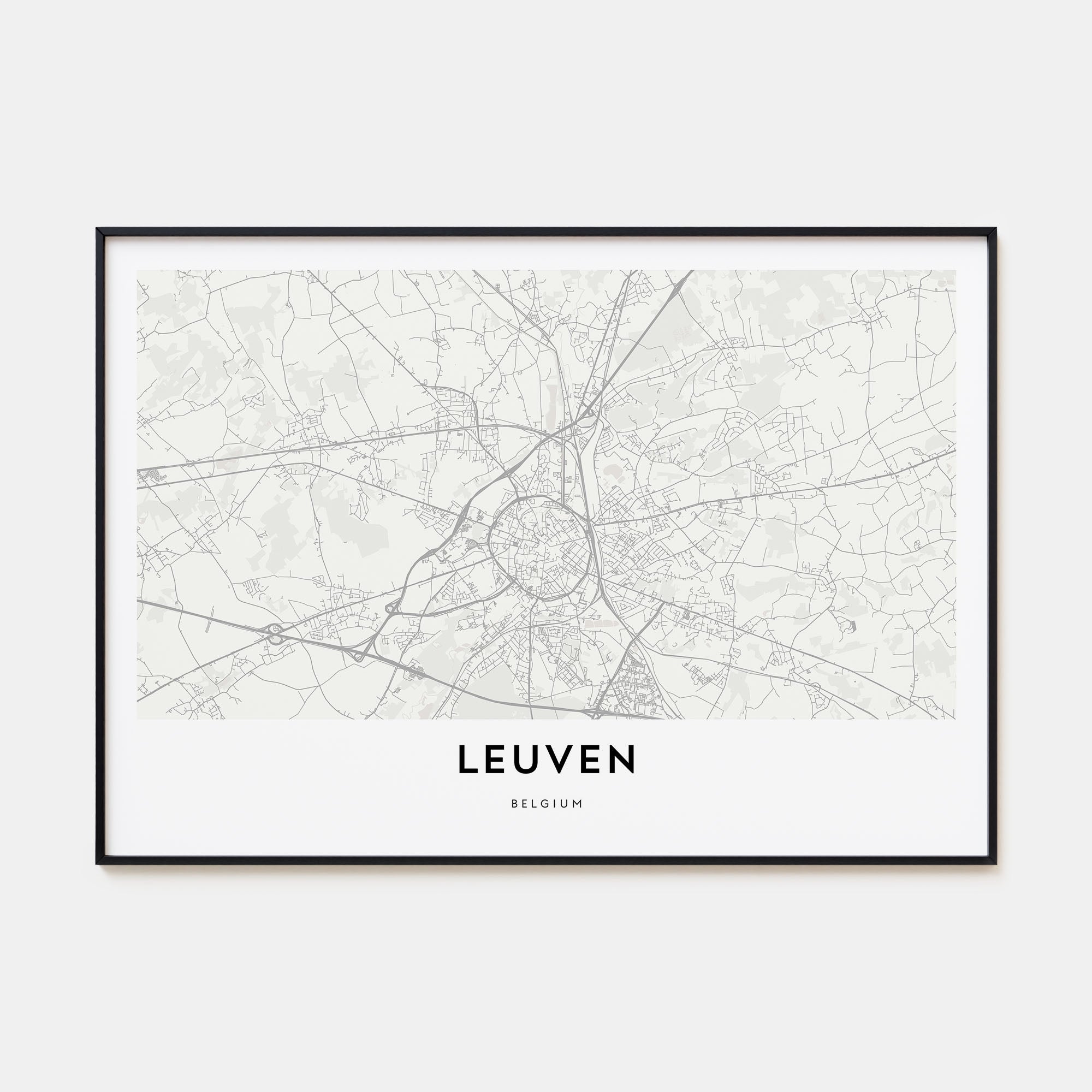 Leuven Map Landscape Poster