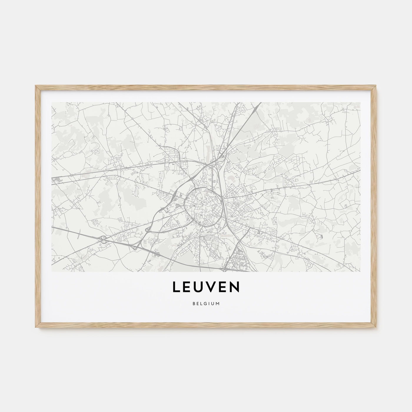 Leuven Map Landscape Poster