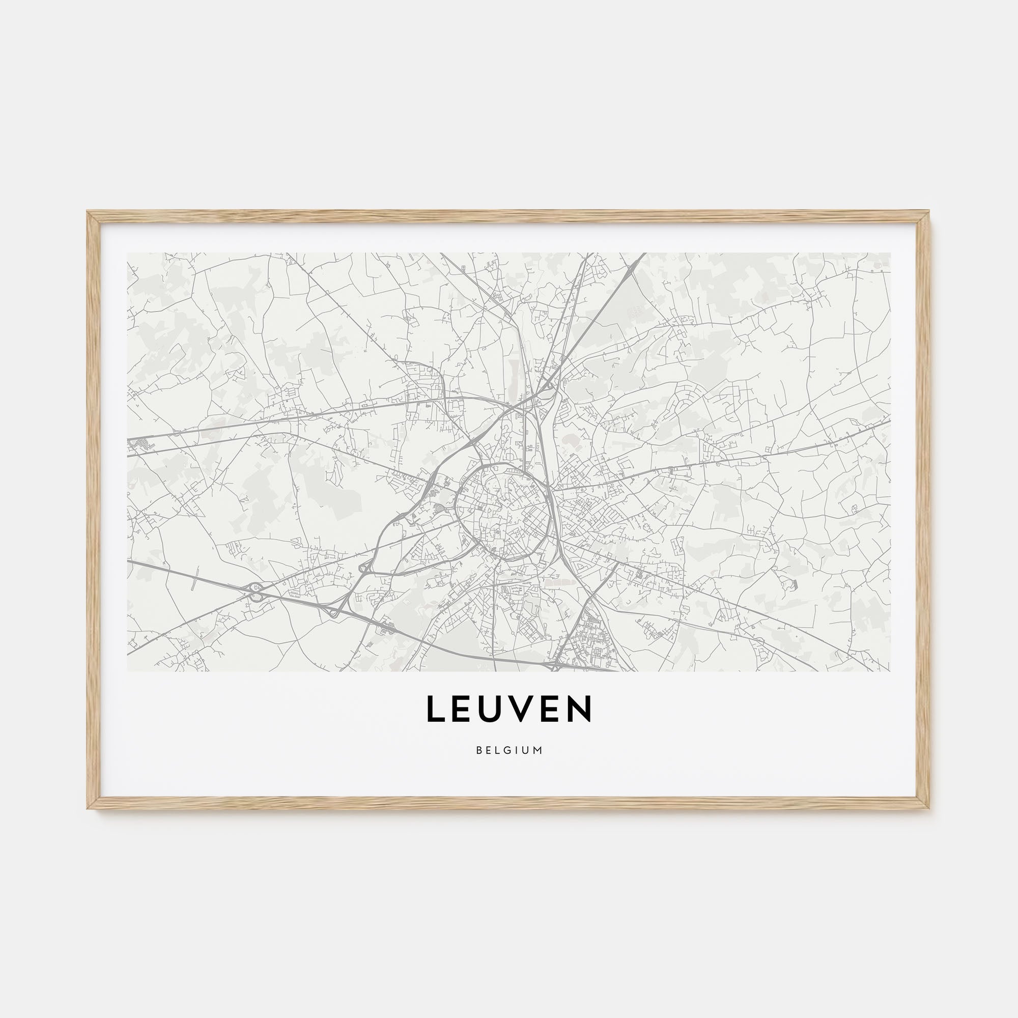 Leuven Map Landscape Poster