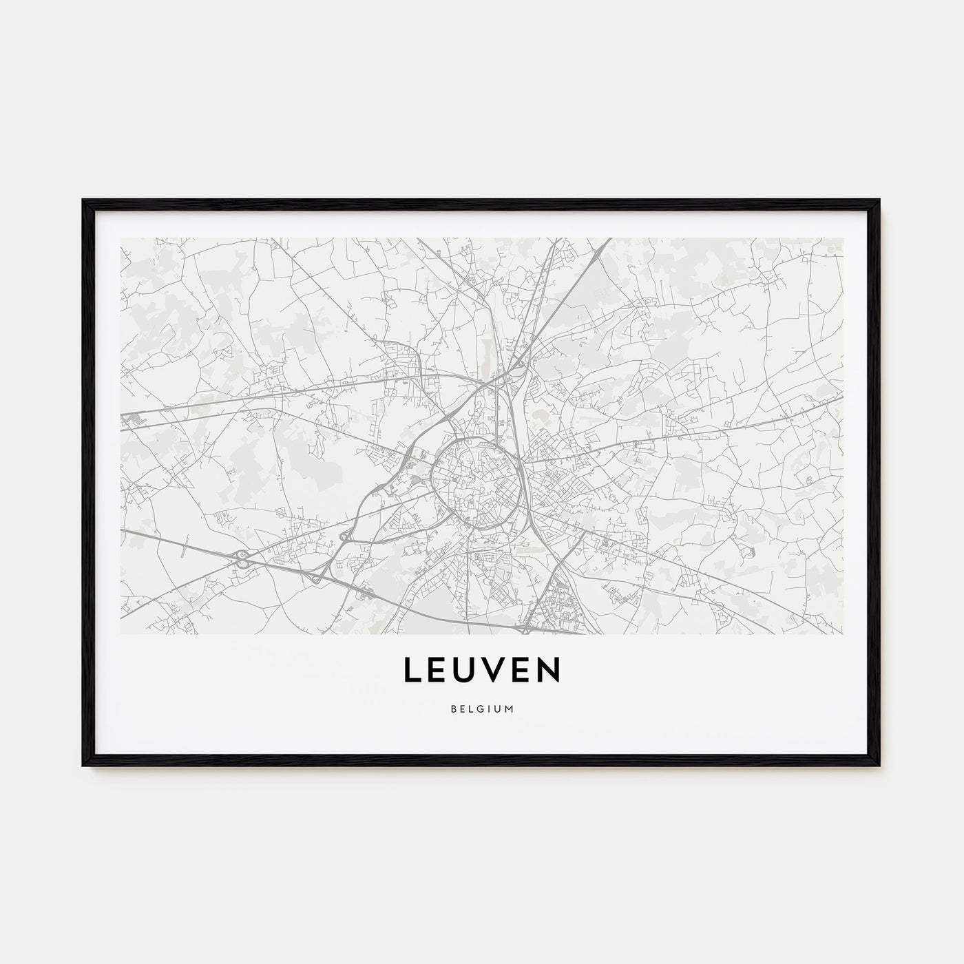 Leuven Map Landscape Poster