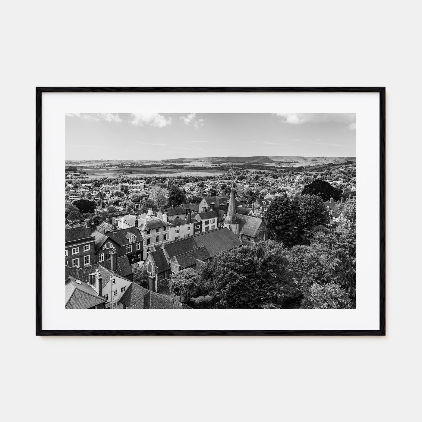Lewes Landscape B&W Poster