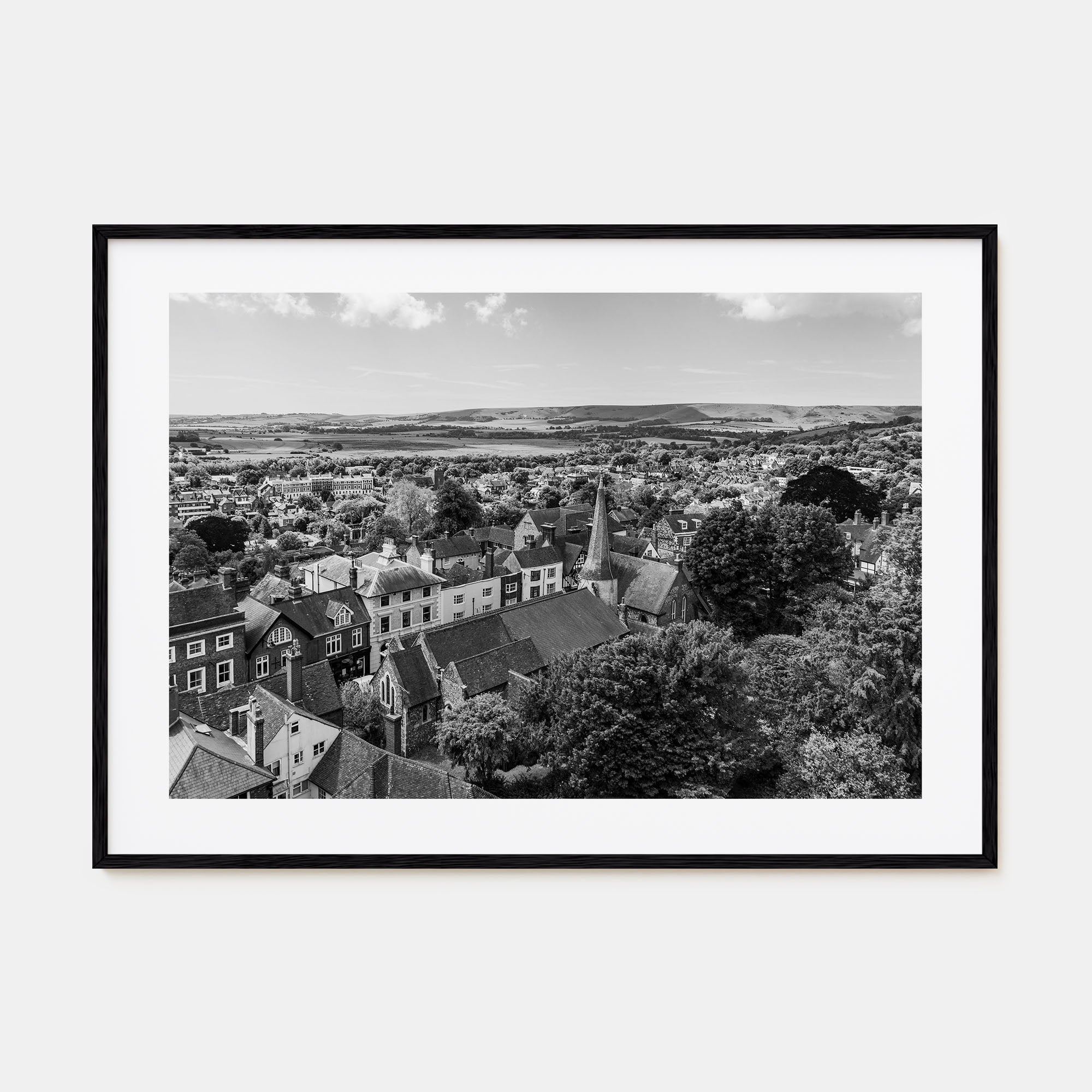 Lewes Landscape B&W Poster