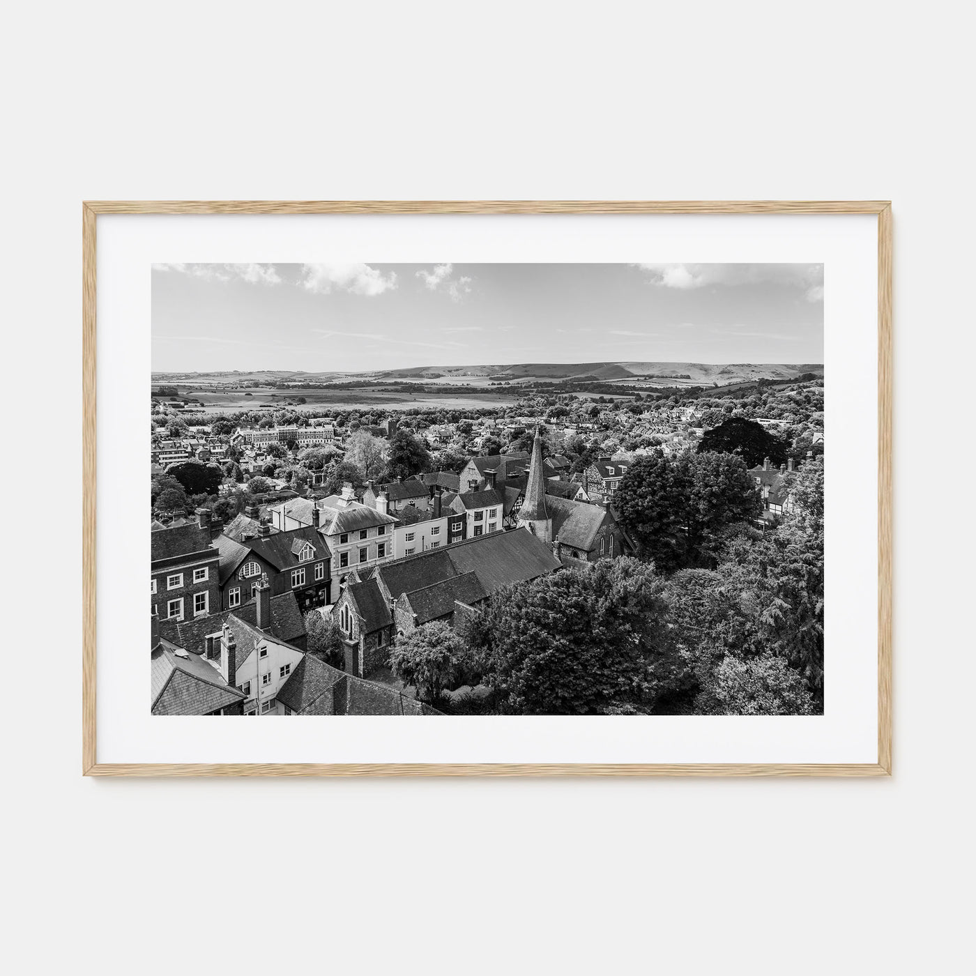 Lewes Landscape B&W Poster