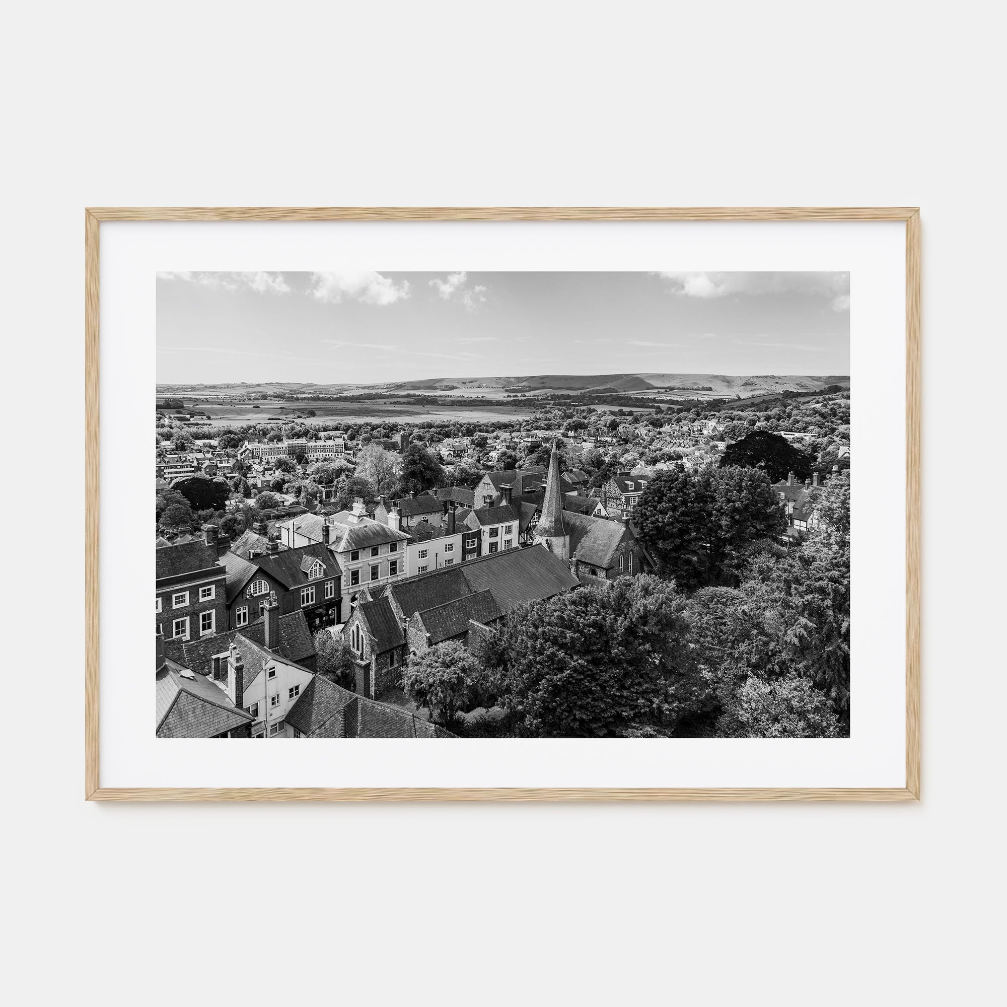 Lewes Landscape B&W Poster