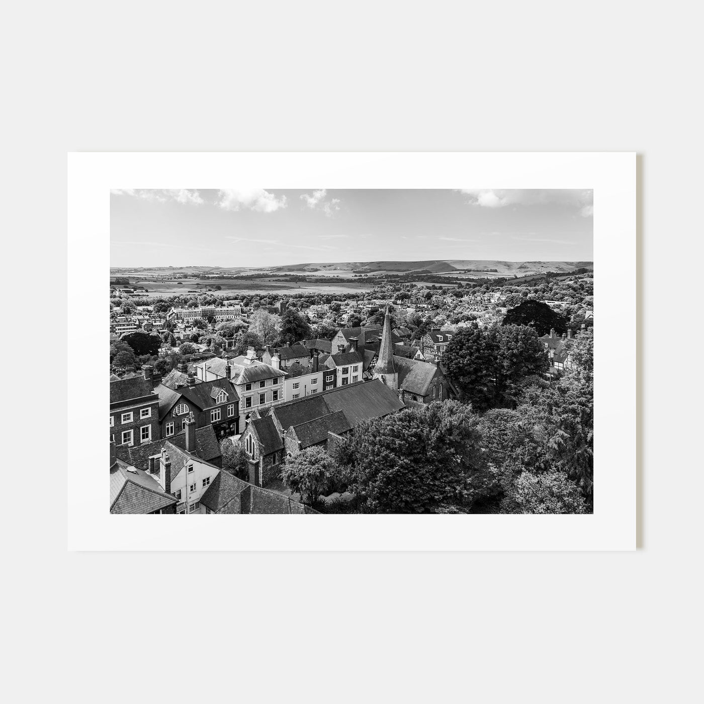 Lewes Landscape B&W Poster