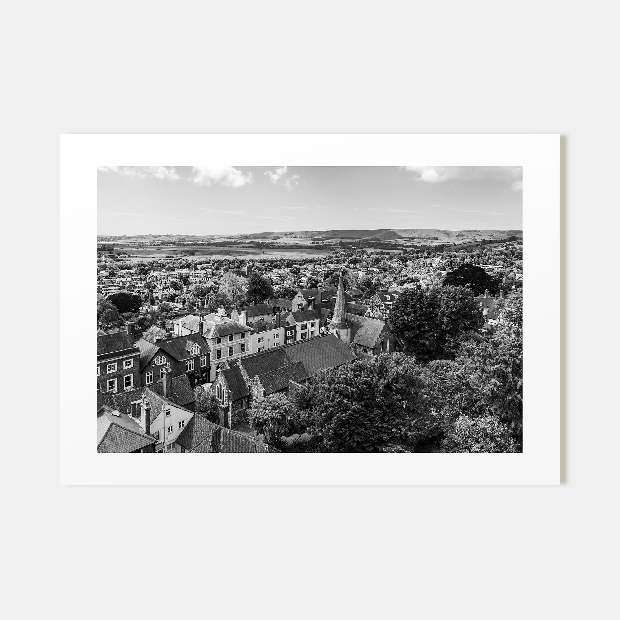 Lewes Landscape B&W Poster