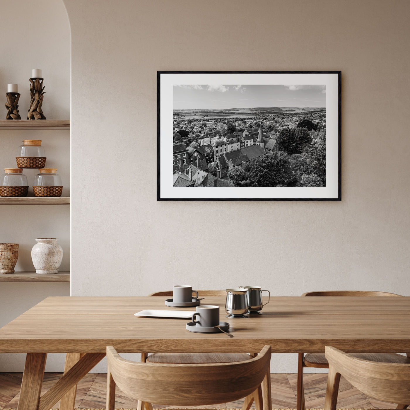Lewes Landscape B&W Poster