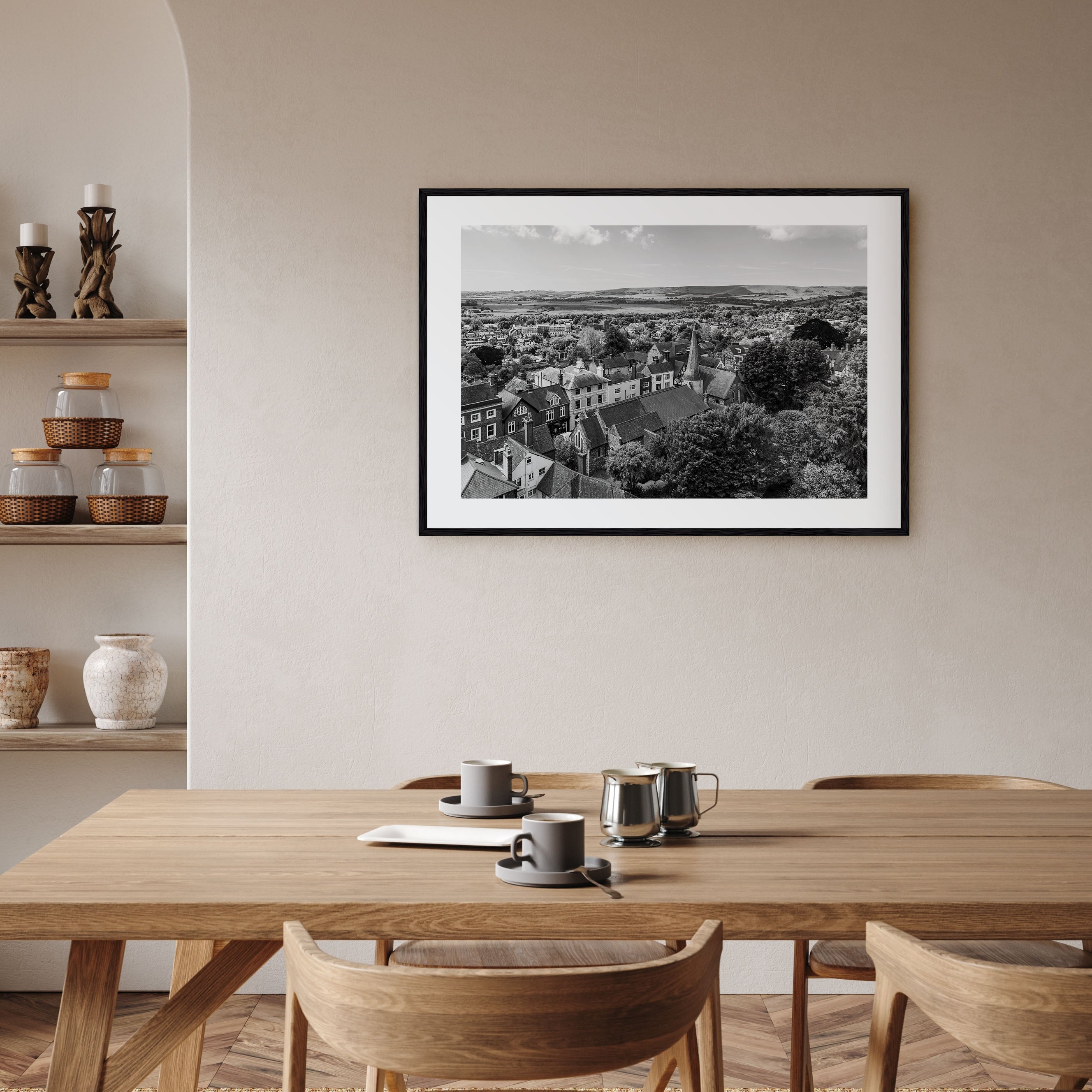 Lewes Landscape B&W Poster