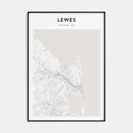Lewes Map Portrait Poster