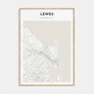 Lewes Map Portrait Poster