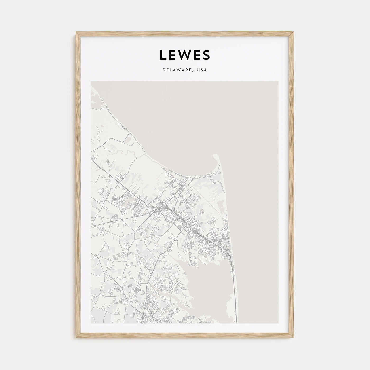 Lewes Map Portrait Poster