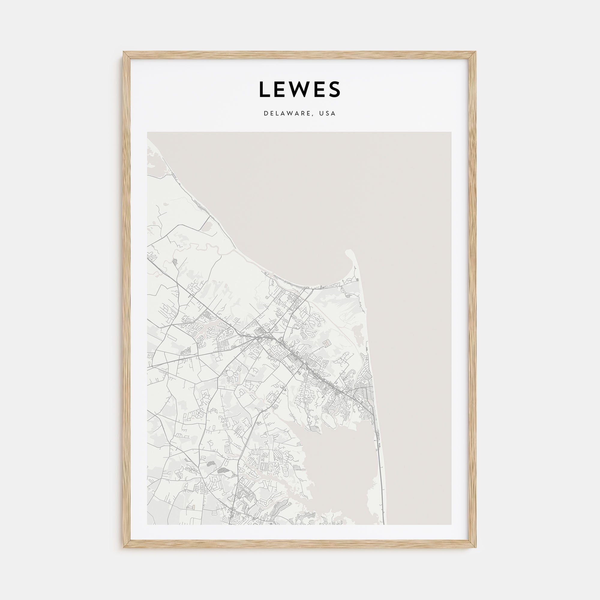 Lewes Map Portrait Poster
