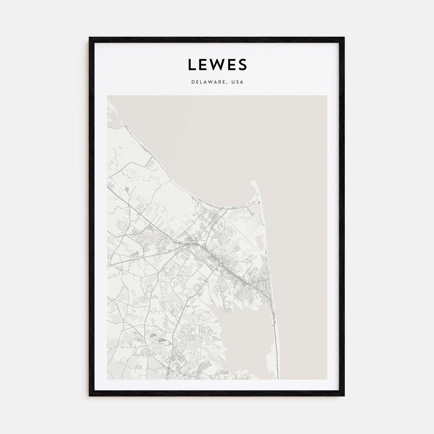 Lewes Map Portrait Poster