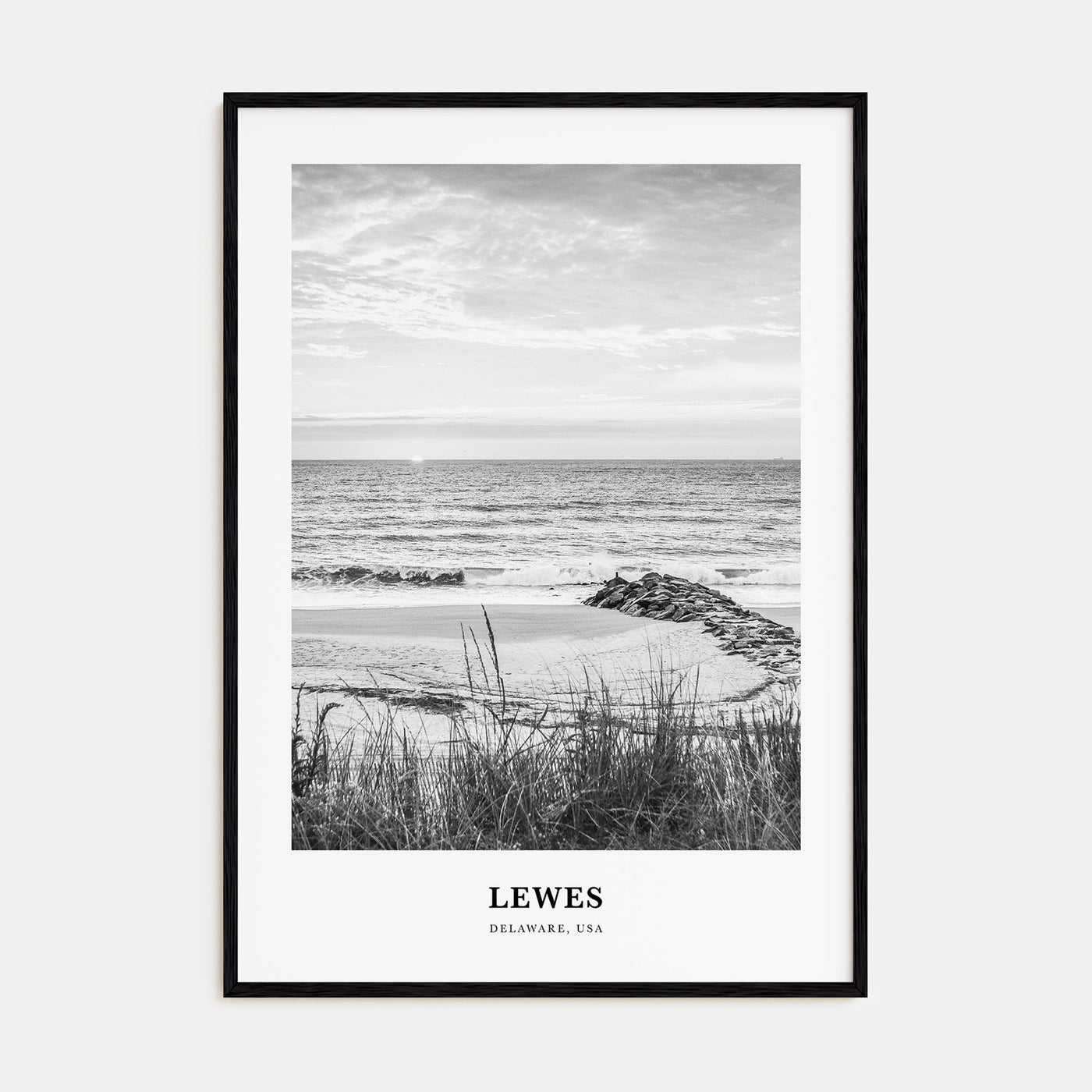 Lewes Portrait B&W Poster