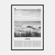 Lewes Travel B&W Poster