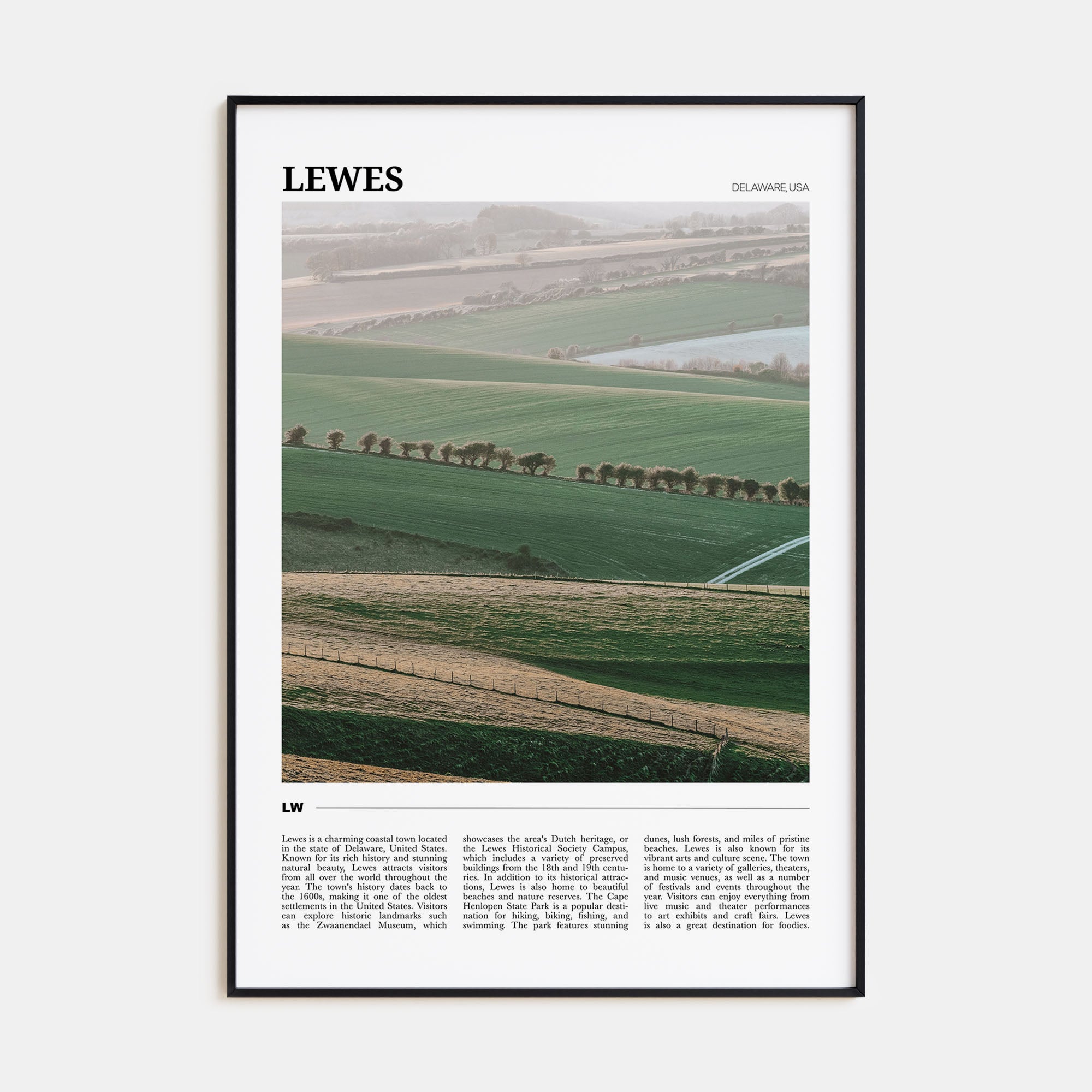 Lewes Travel Color Poster