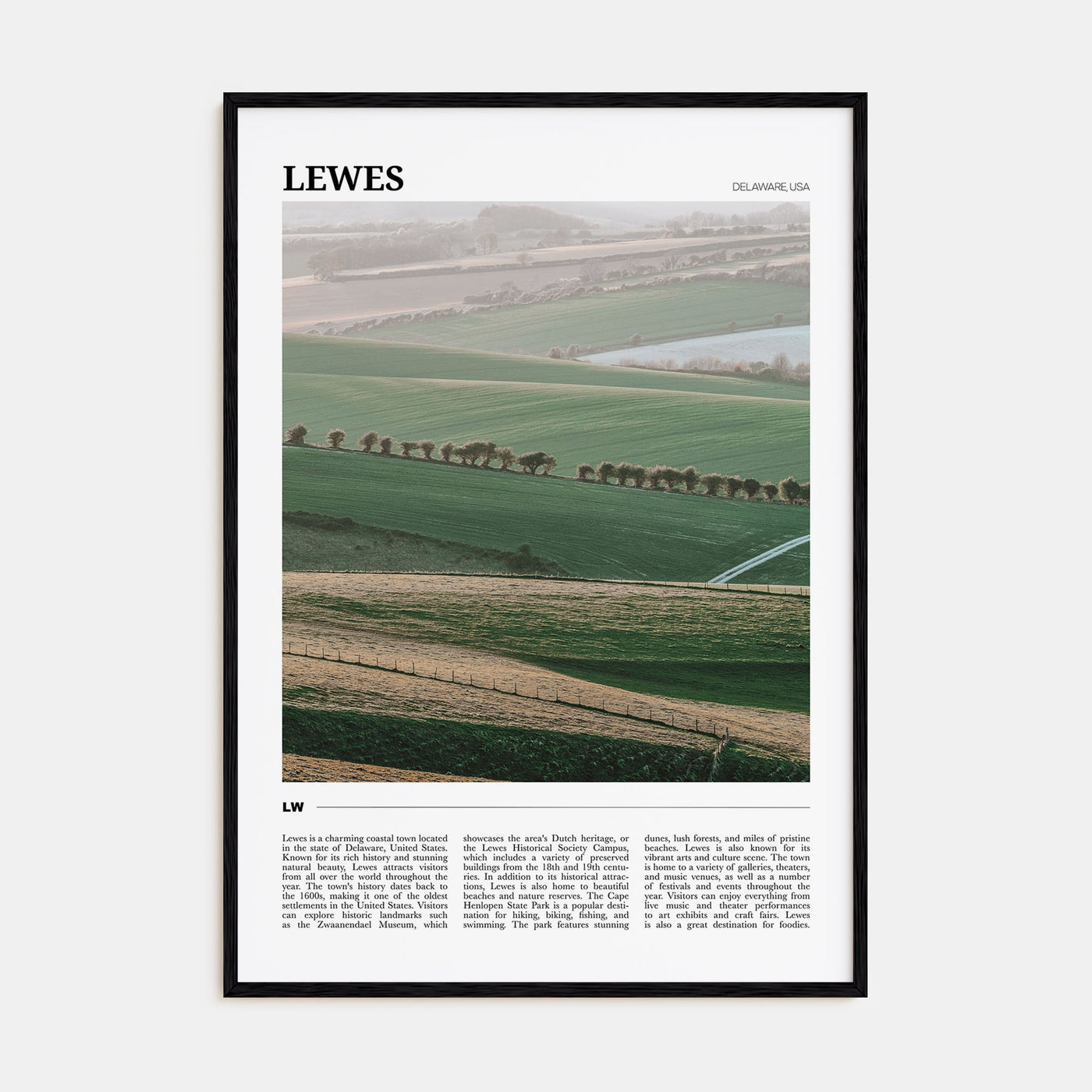 Lewes Travel Color Poster