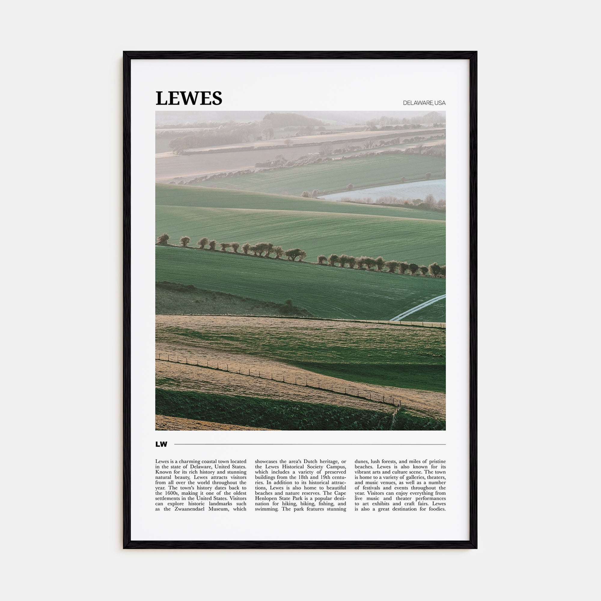 Lewes Travel Color Poster