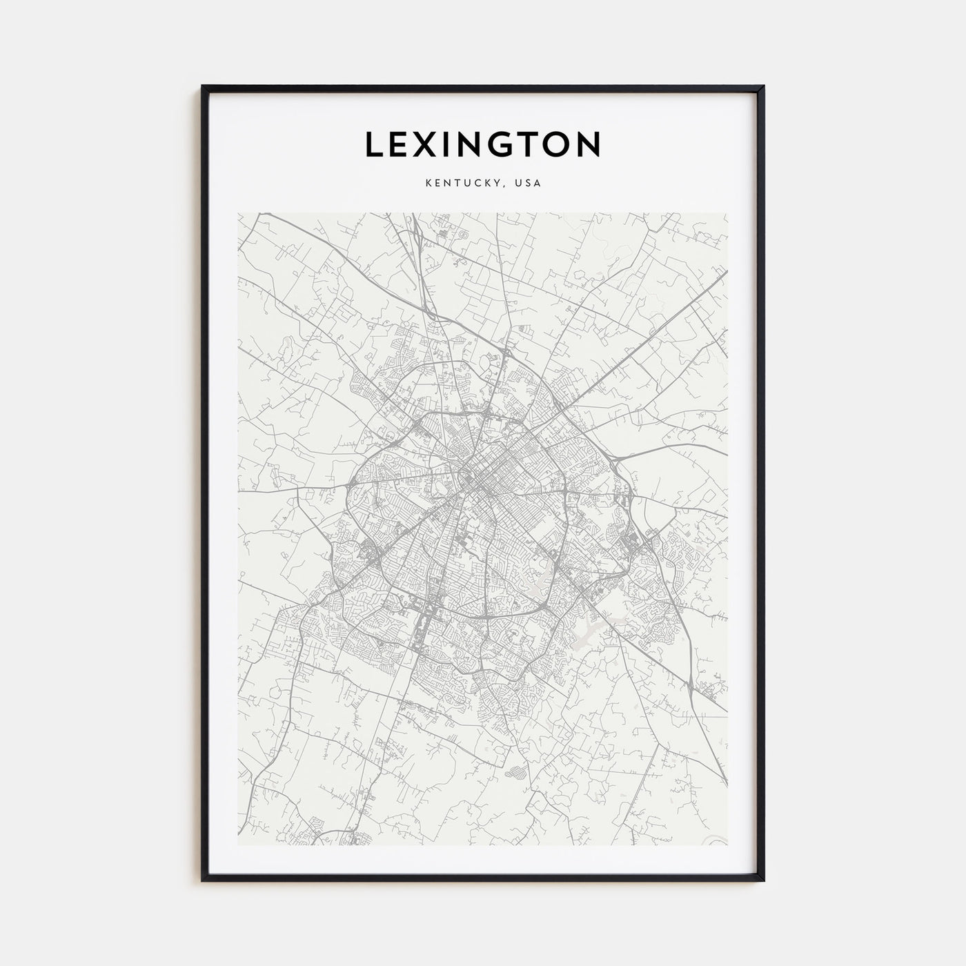 Lexington, Kentucky Map Portrait Poster
