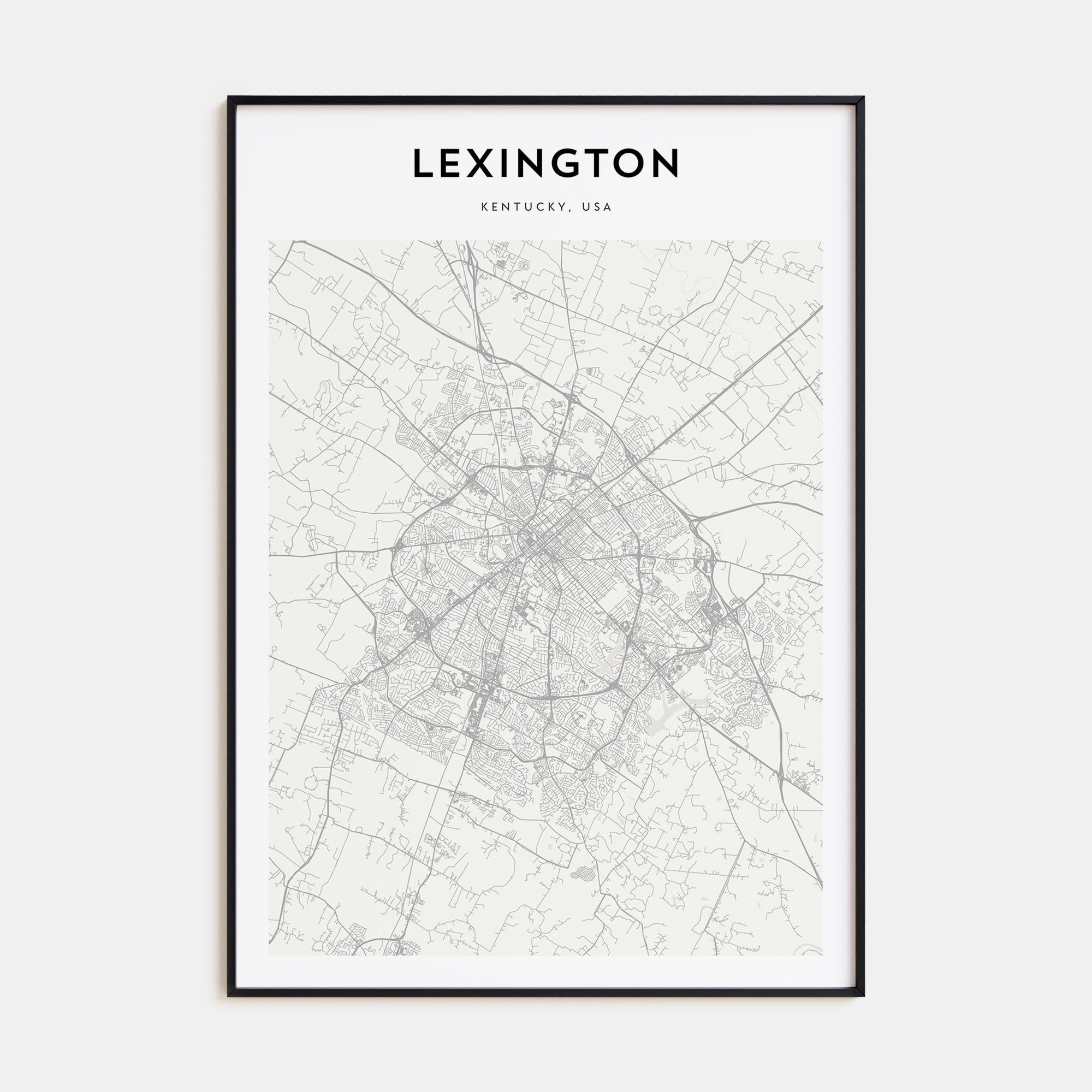 Lexington, Kentucky Map Portrait Poster