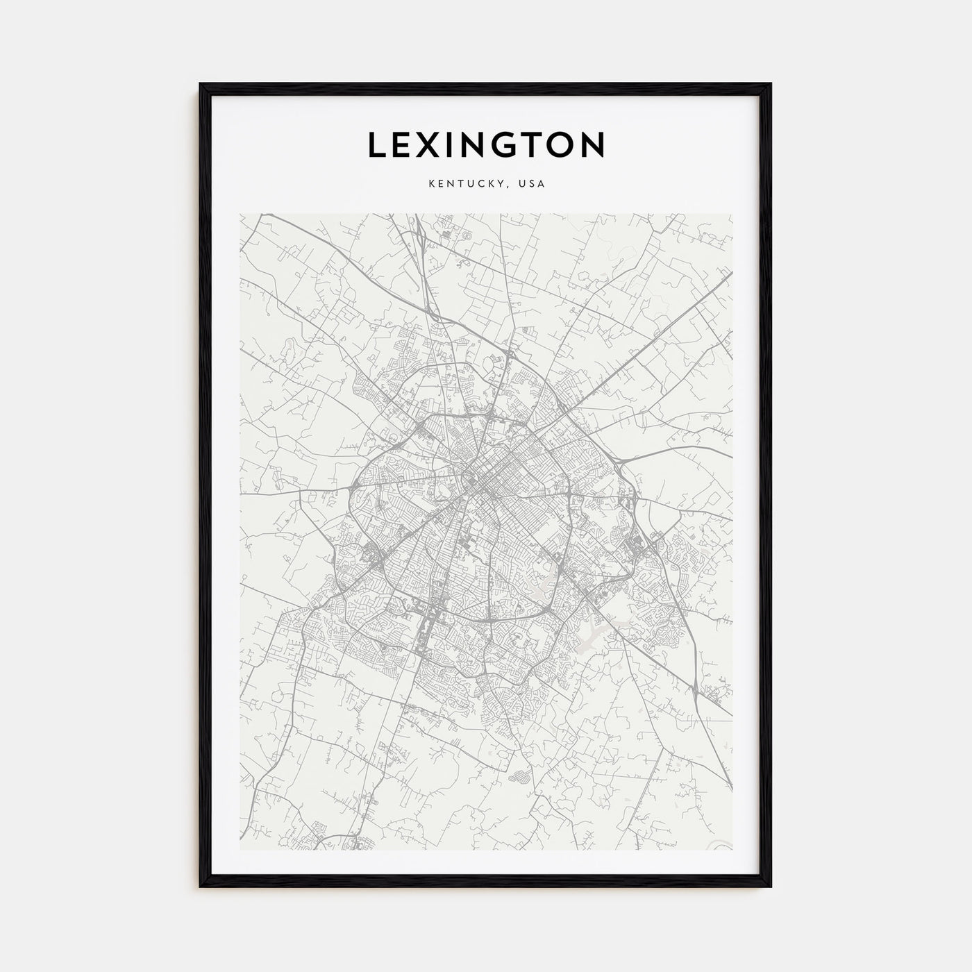 Lexington, Kentucky Map Portrait Poster