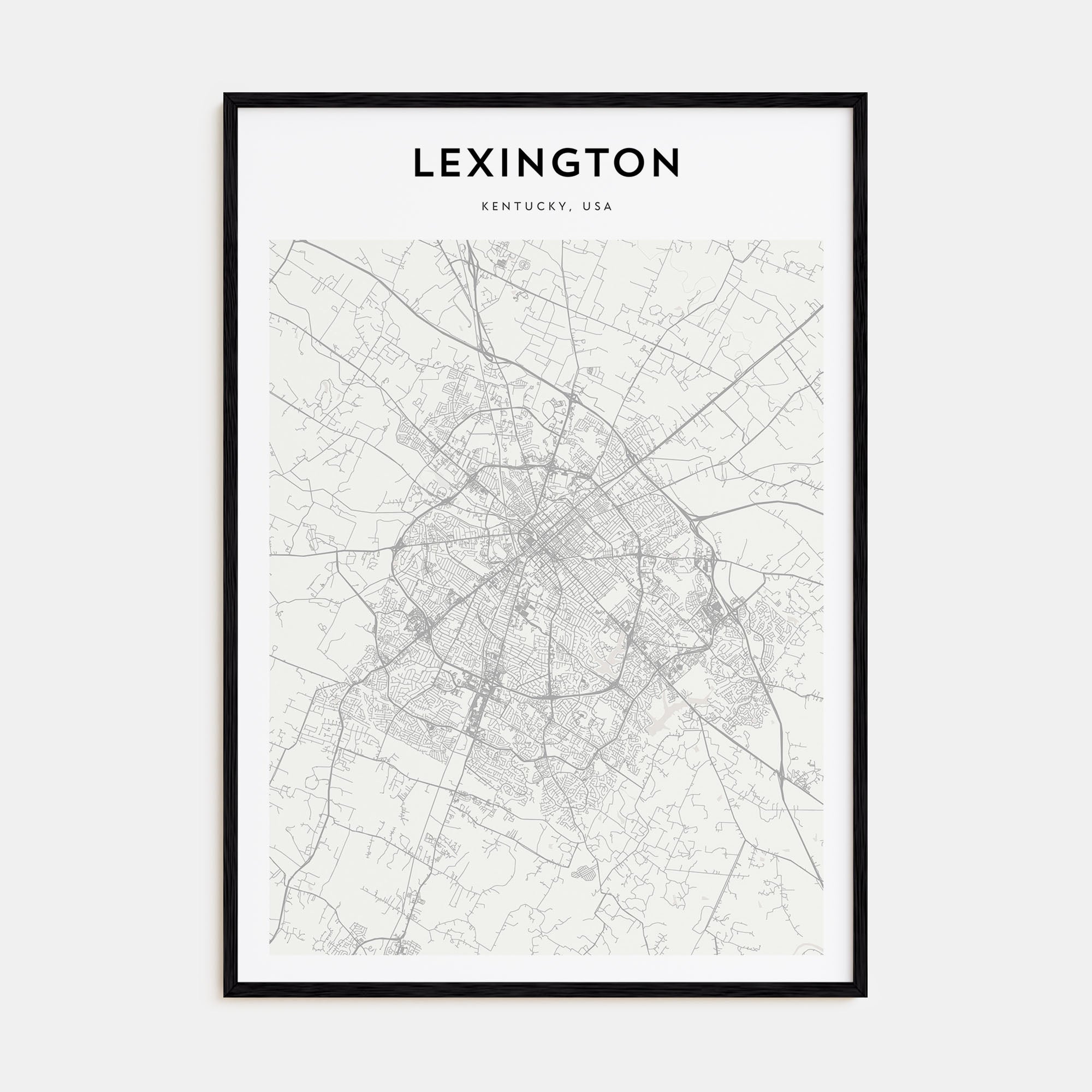 Lexington, Kentucky Map Portrait Poster
