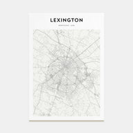Lexington, Kentucky Map Portrait Poster