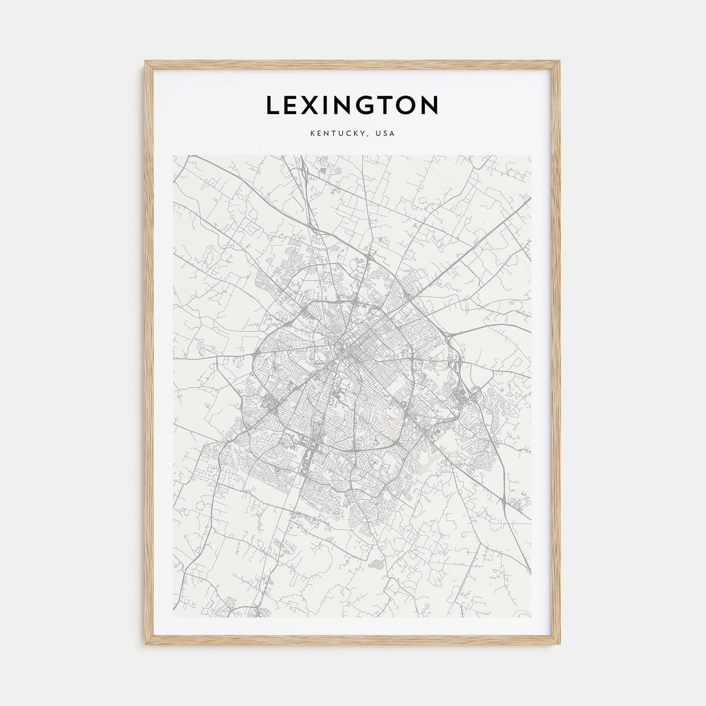 Lexington, Kentucky Map Portrait Poster