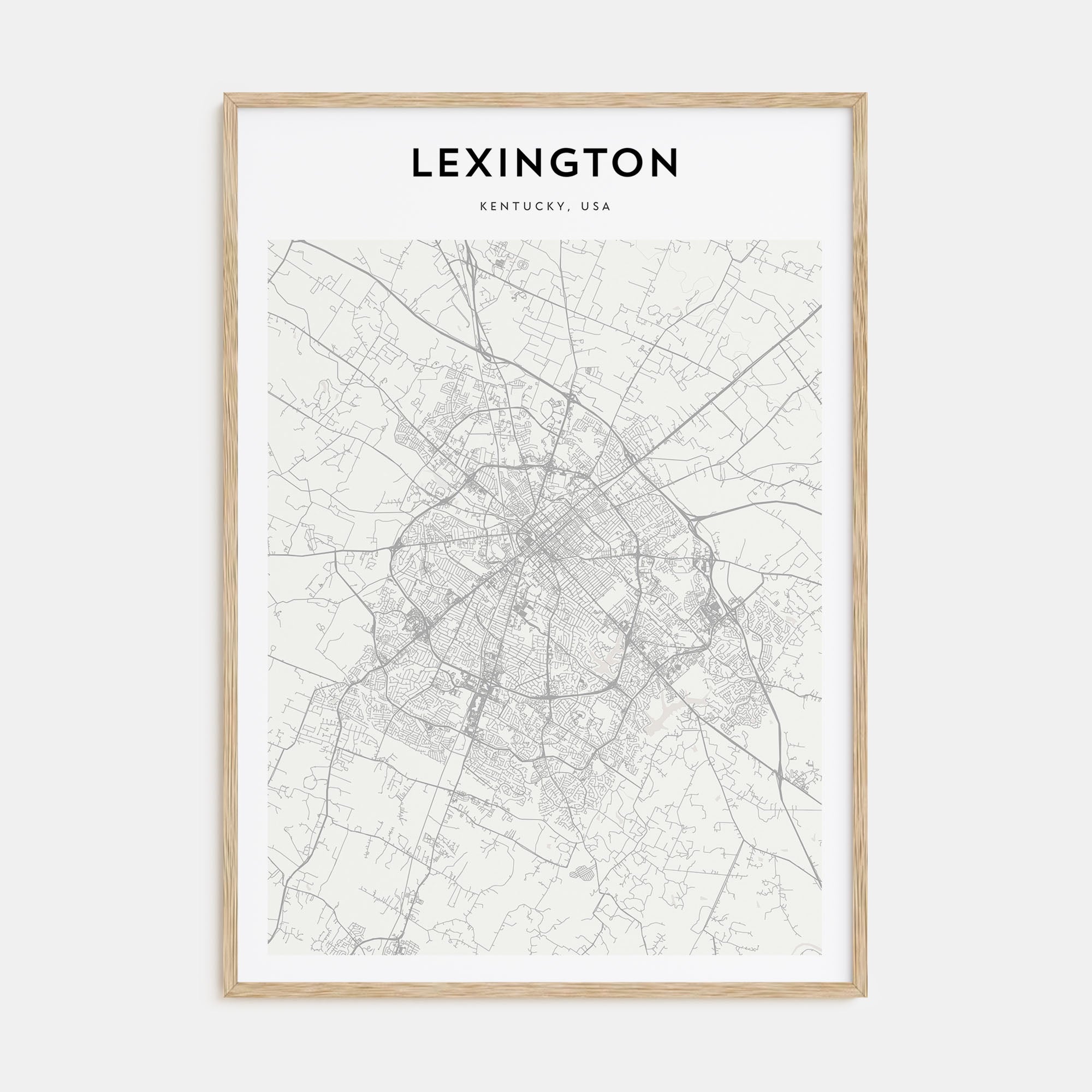 Lexington, Kentucky Map Portrait Poster