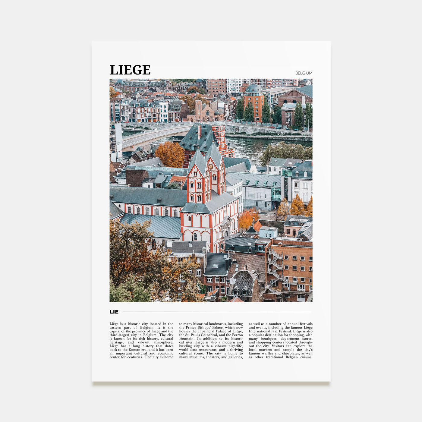 Liege Travel Color Poster