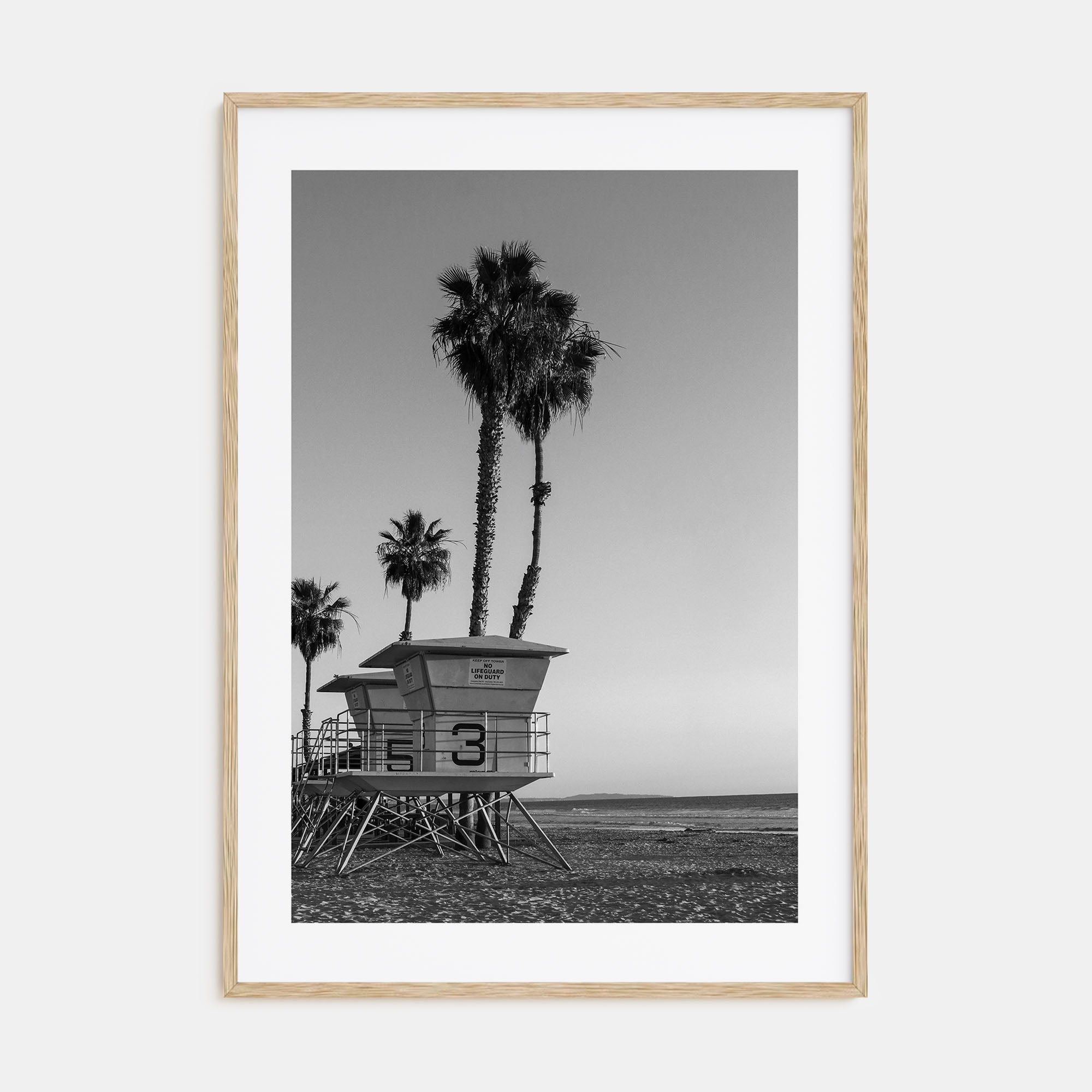 Lifeguard Stand Photo B&W No 2 Poster