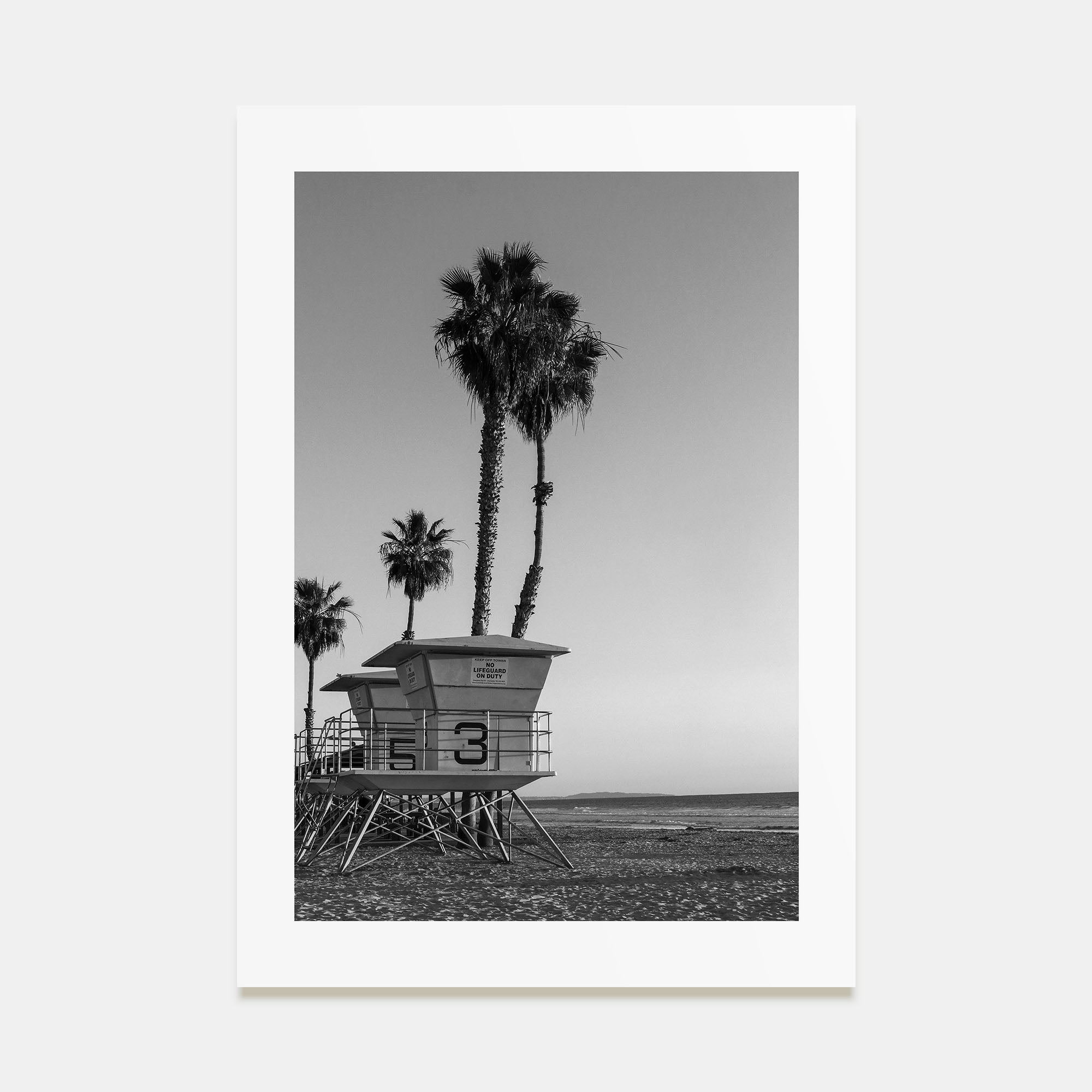 Lifeguard Stand Photo B&W No 2 Poster