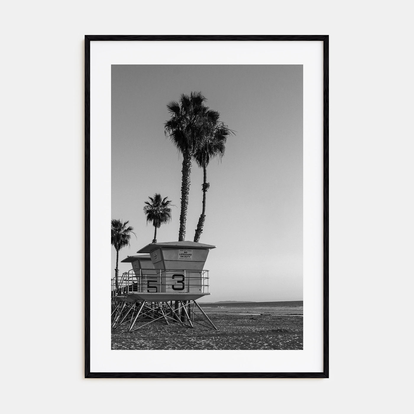 Lifeguard Stand Photo B&W No 2 Poster