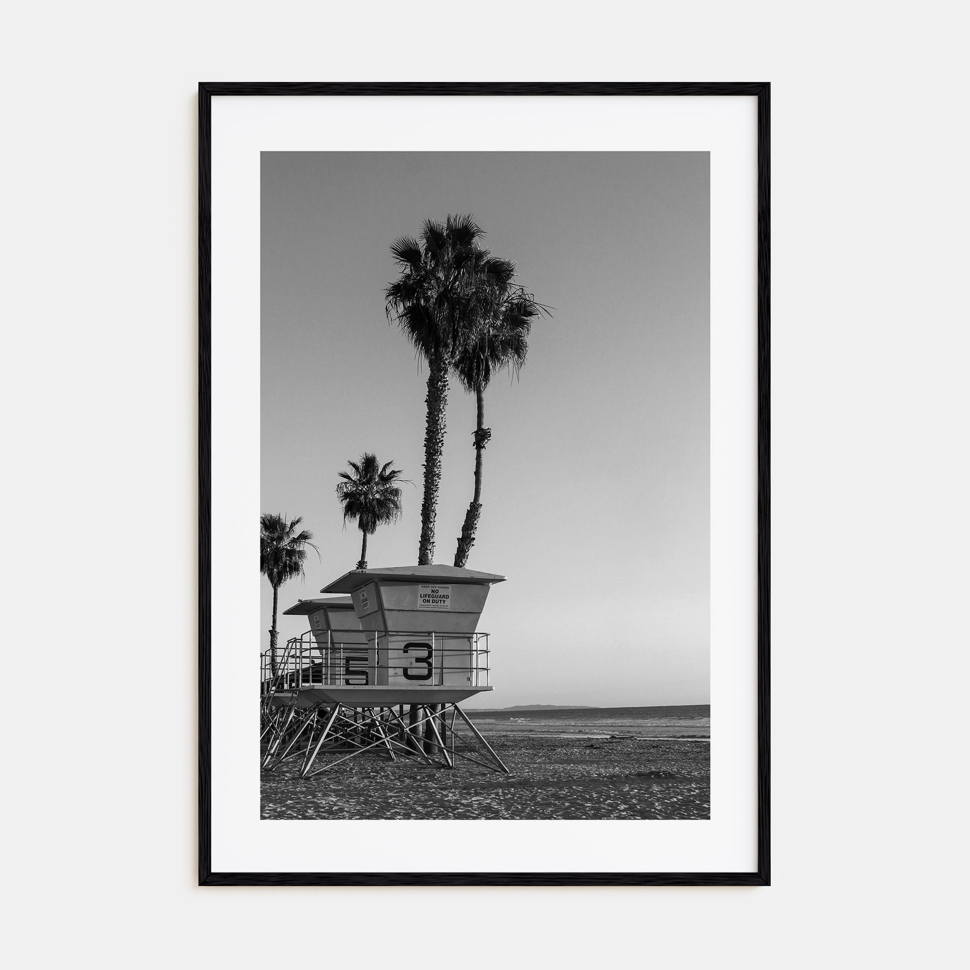 Lifeguard Stand Photo B&W No 2 Poster