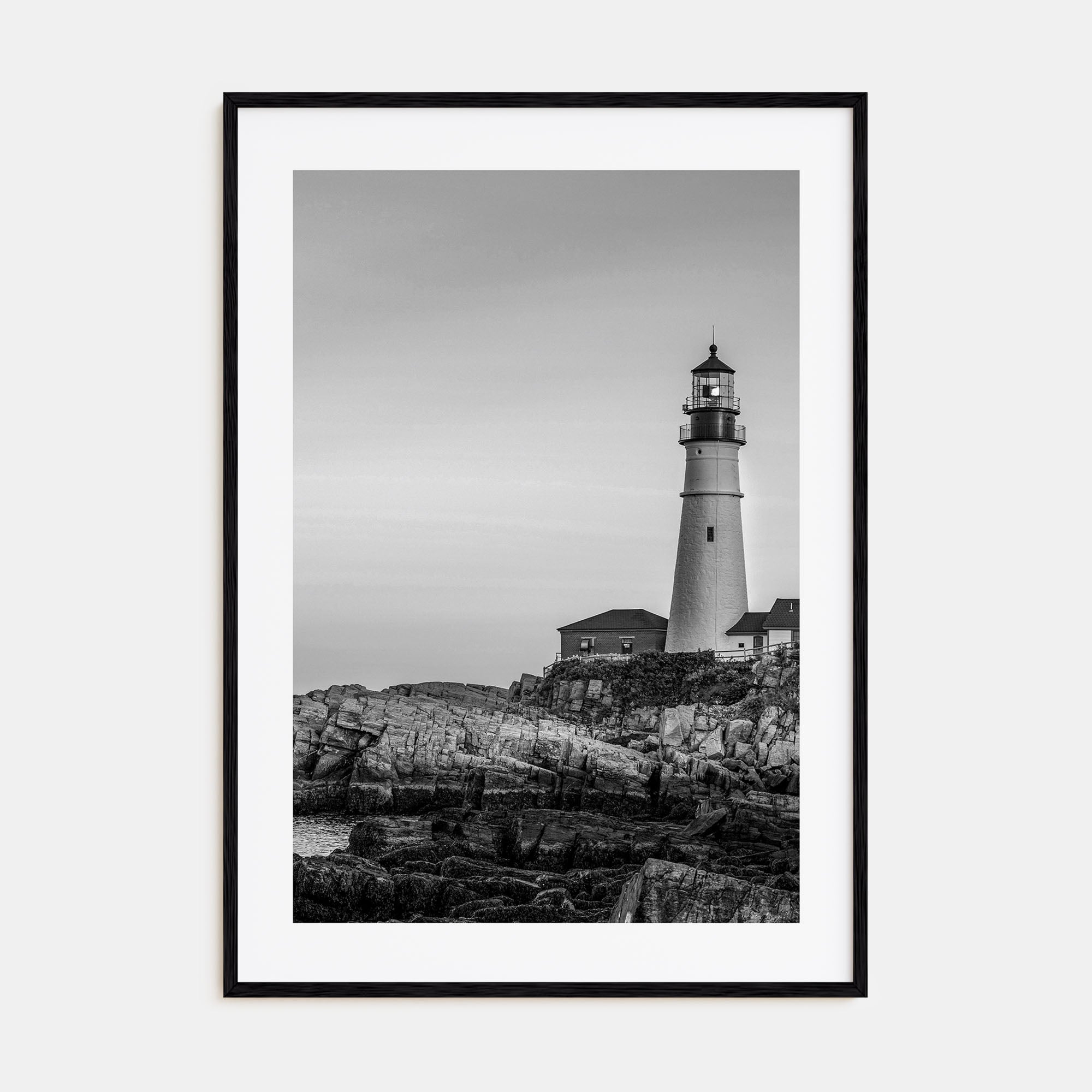 Lighthouse Photo B&W No 1 Poster