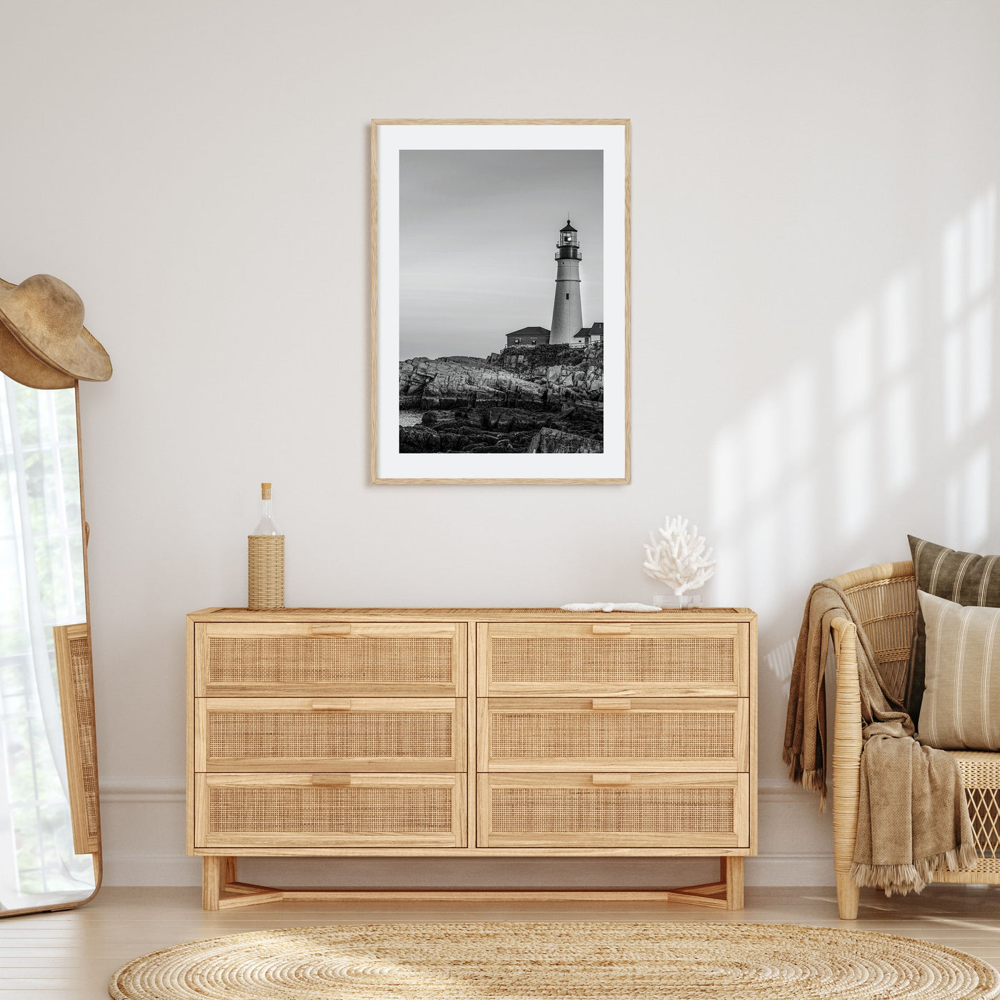 Lighthouse Photo B&W No 1 Poster