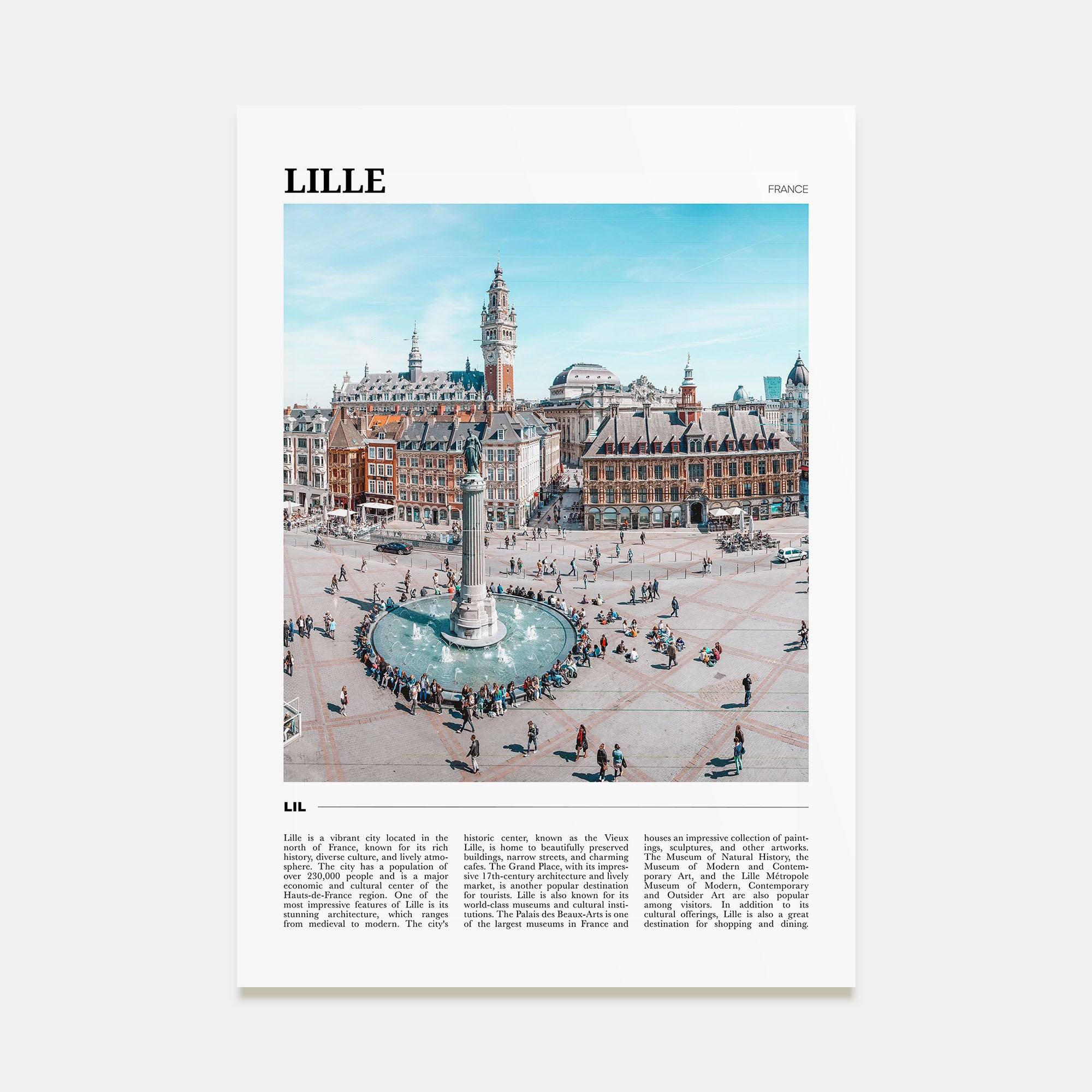 Lille Travel Color Poster