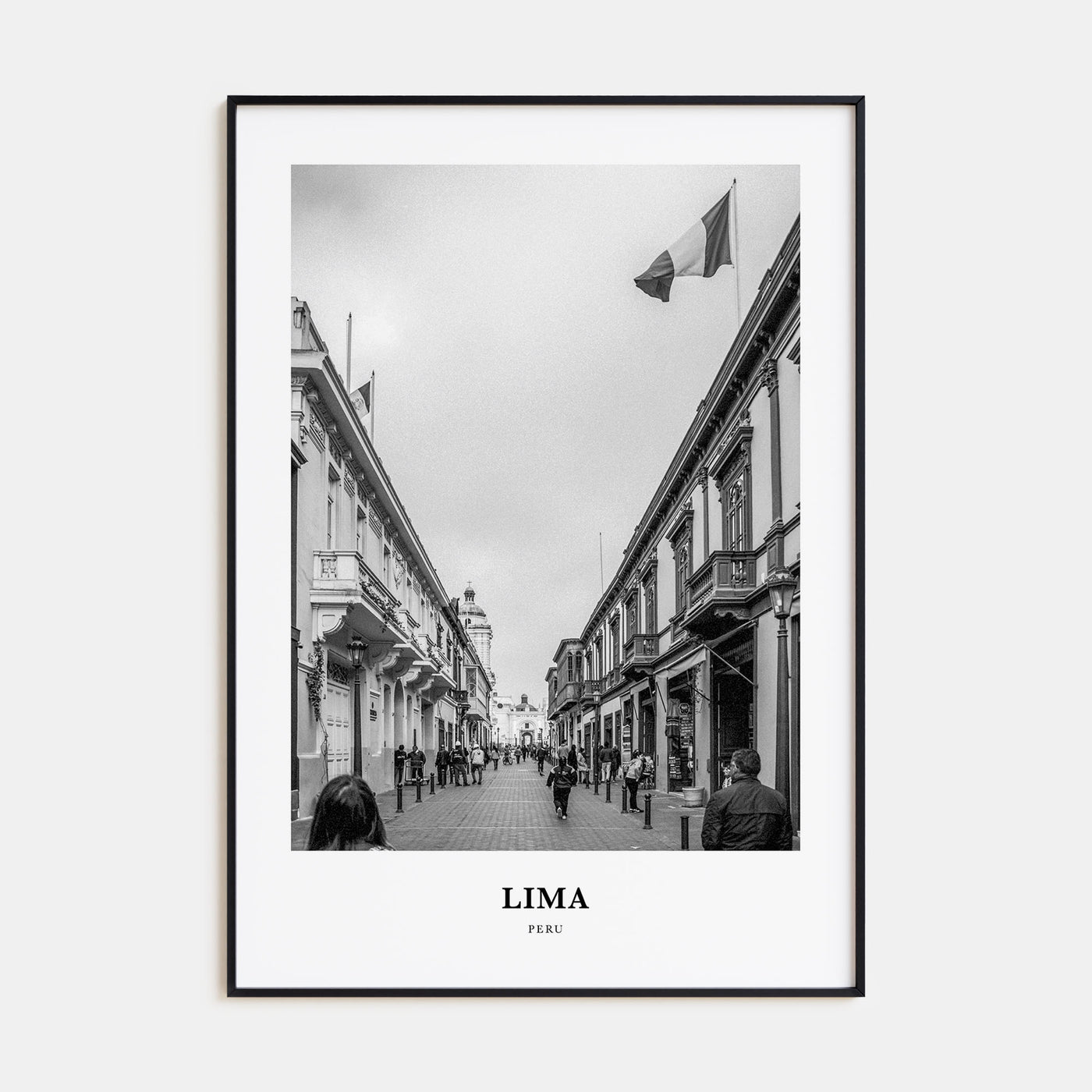 Lima Portrait B&W No 2 Poster