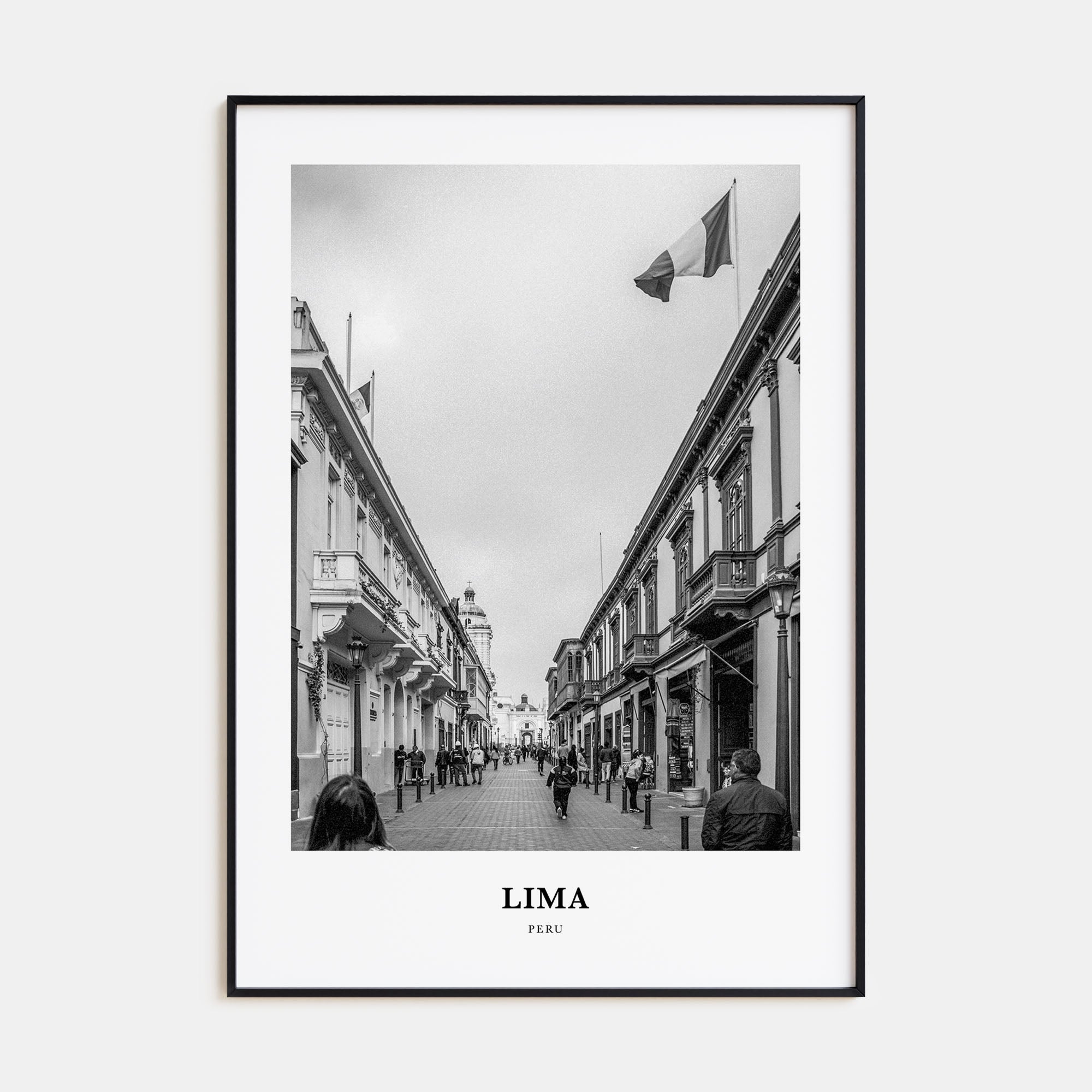 Lima Portrait B&W No 2 Poster
