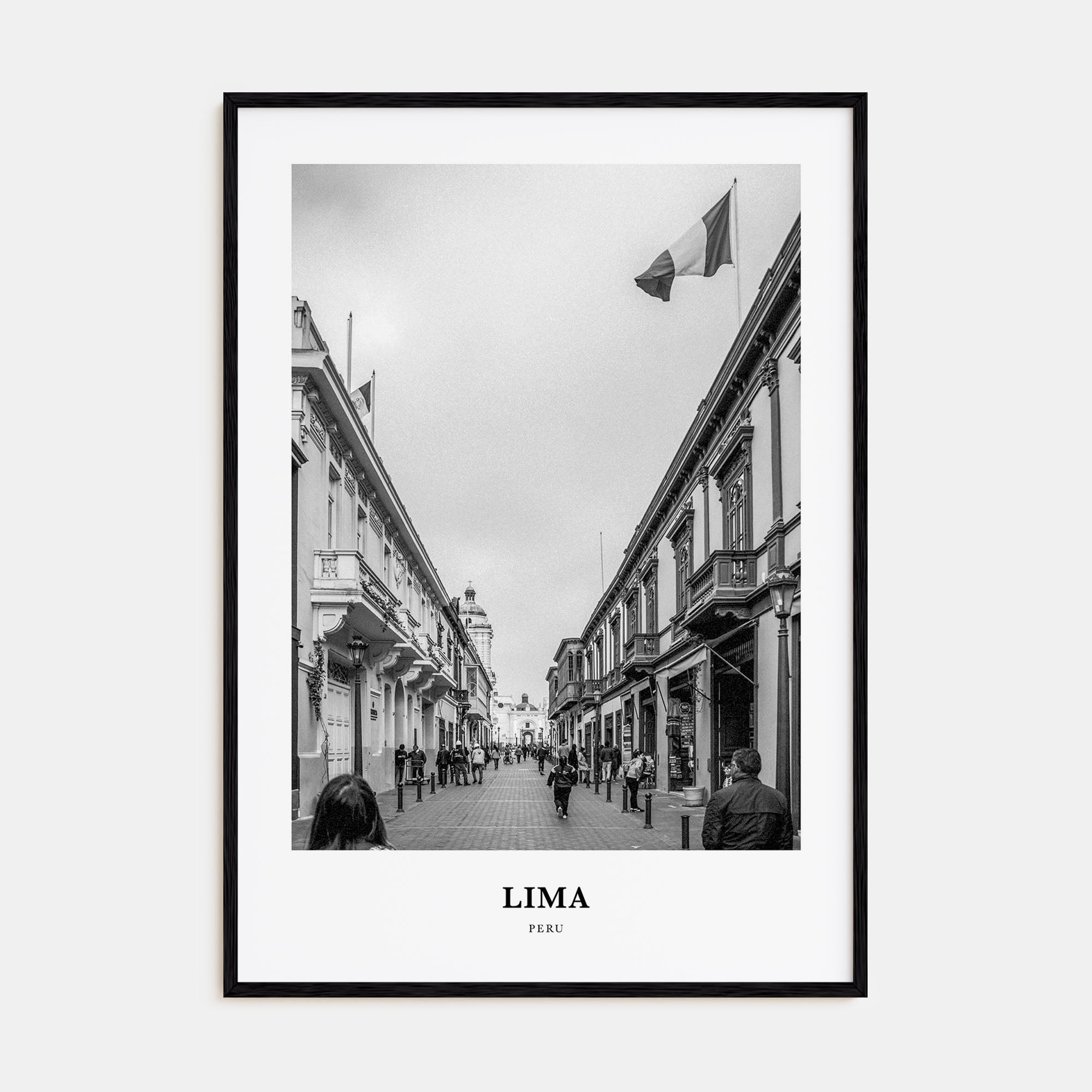 Lima Portrait B&W No 2 Poster
