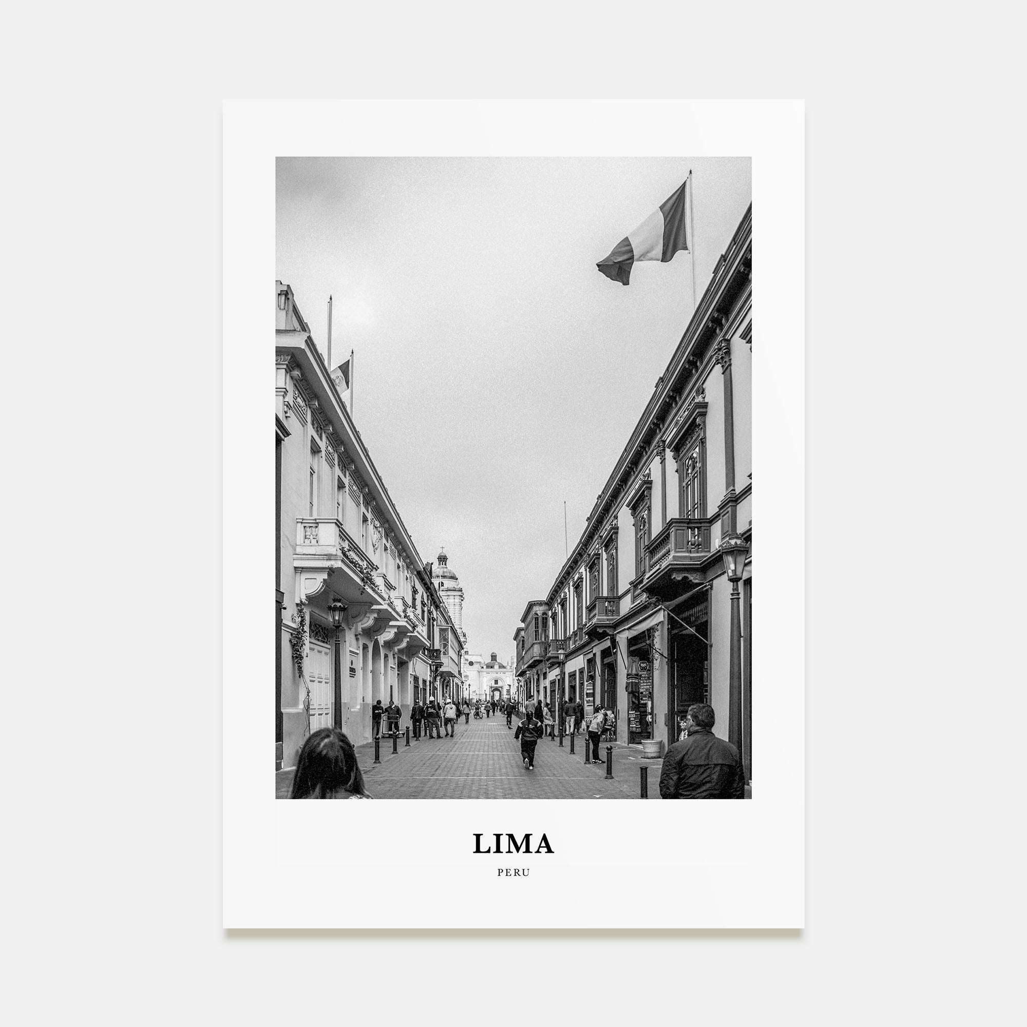 Lima Portrait B&W No 2 Poster