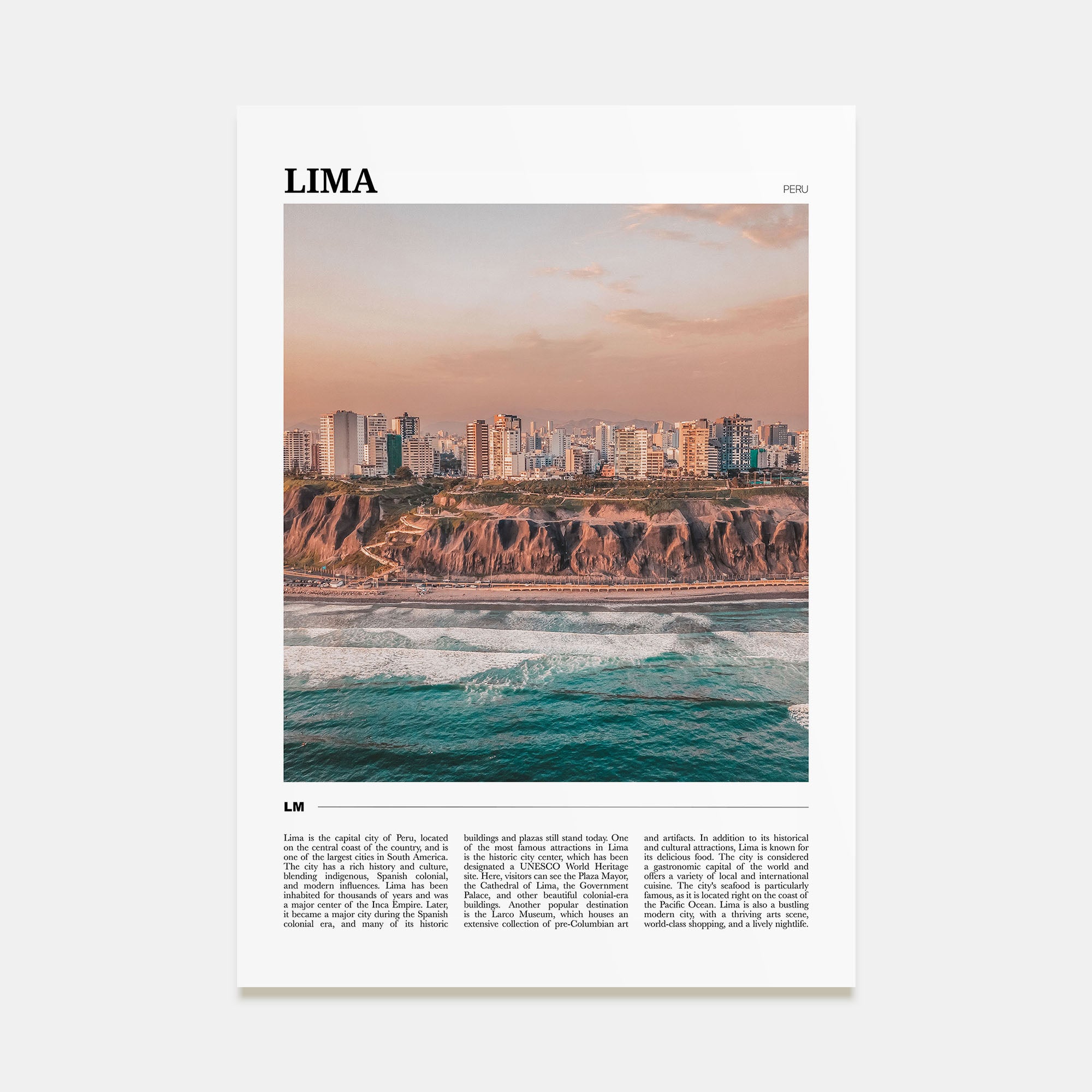 Lima Travel Color Poster